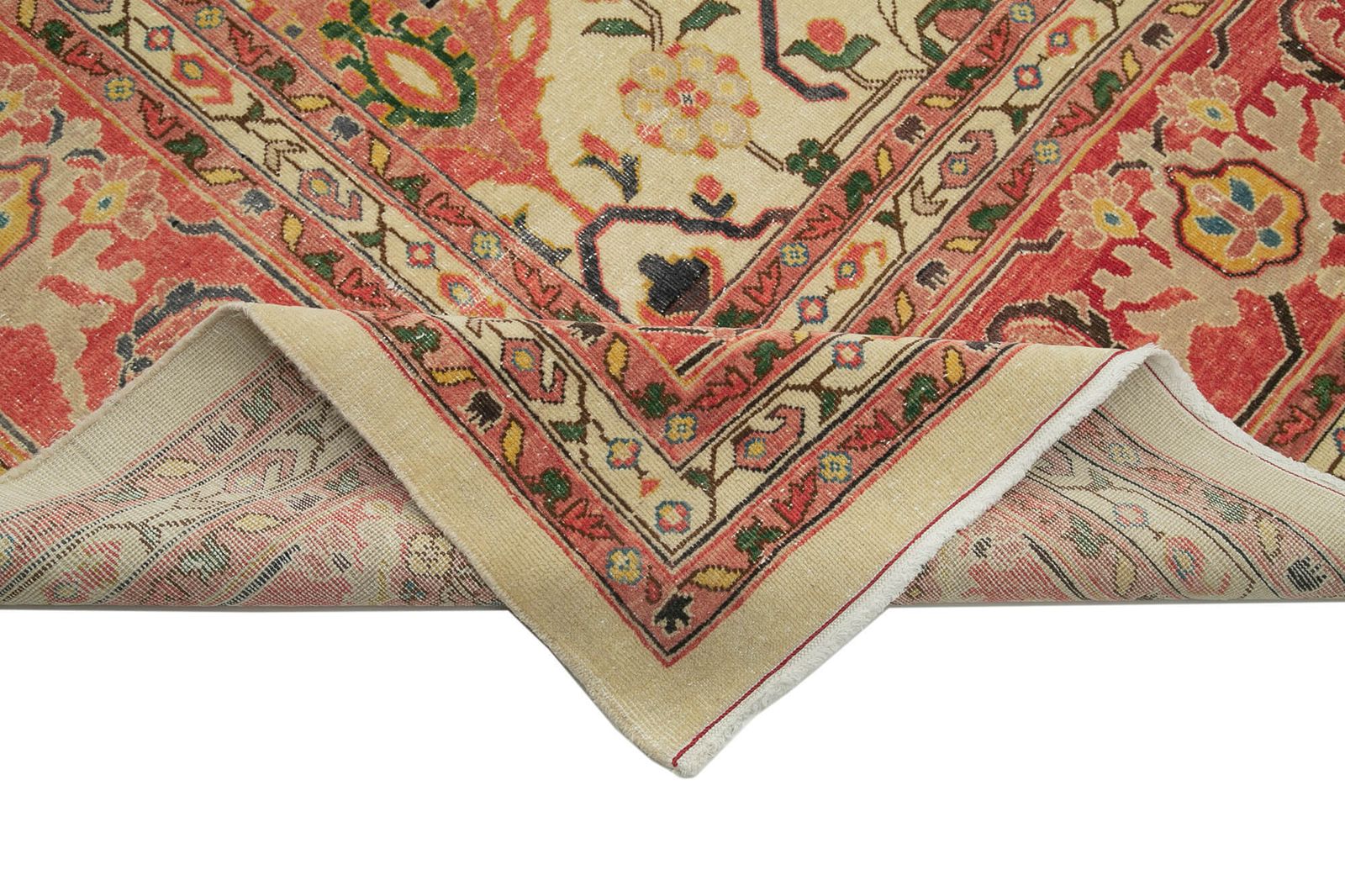 Oriental Hand Knotted 2000s 420 Cm X 537 Cm Orange Large Oushak Carpet photo vinterior