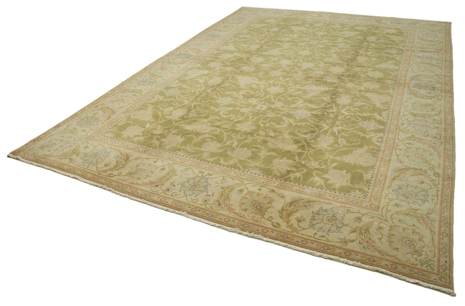 Oriental Handmade 2000s 365 Cm X 530 Cm Beige Large Oushak Area Rug photo for sale