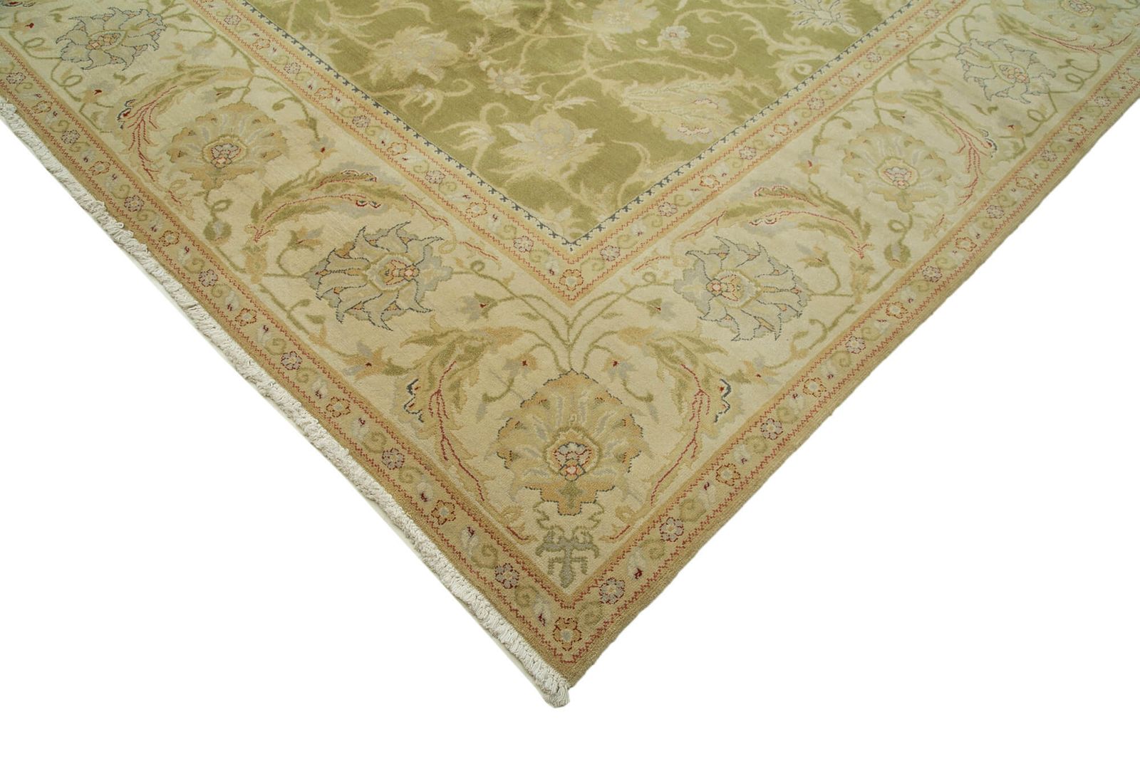 Oriental Handmade 2000s 365 Cm X 530 Cm Beige Large Oushak Area Rug photo Textiles