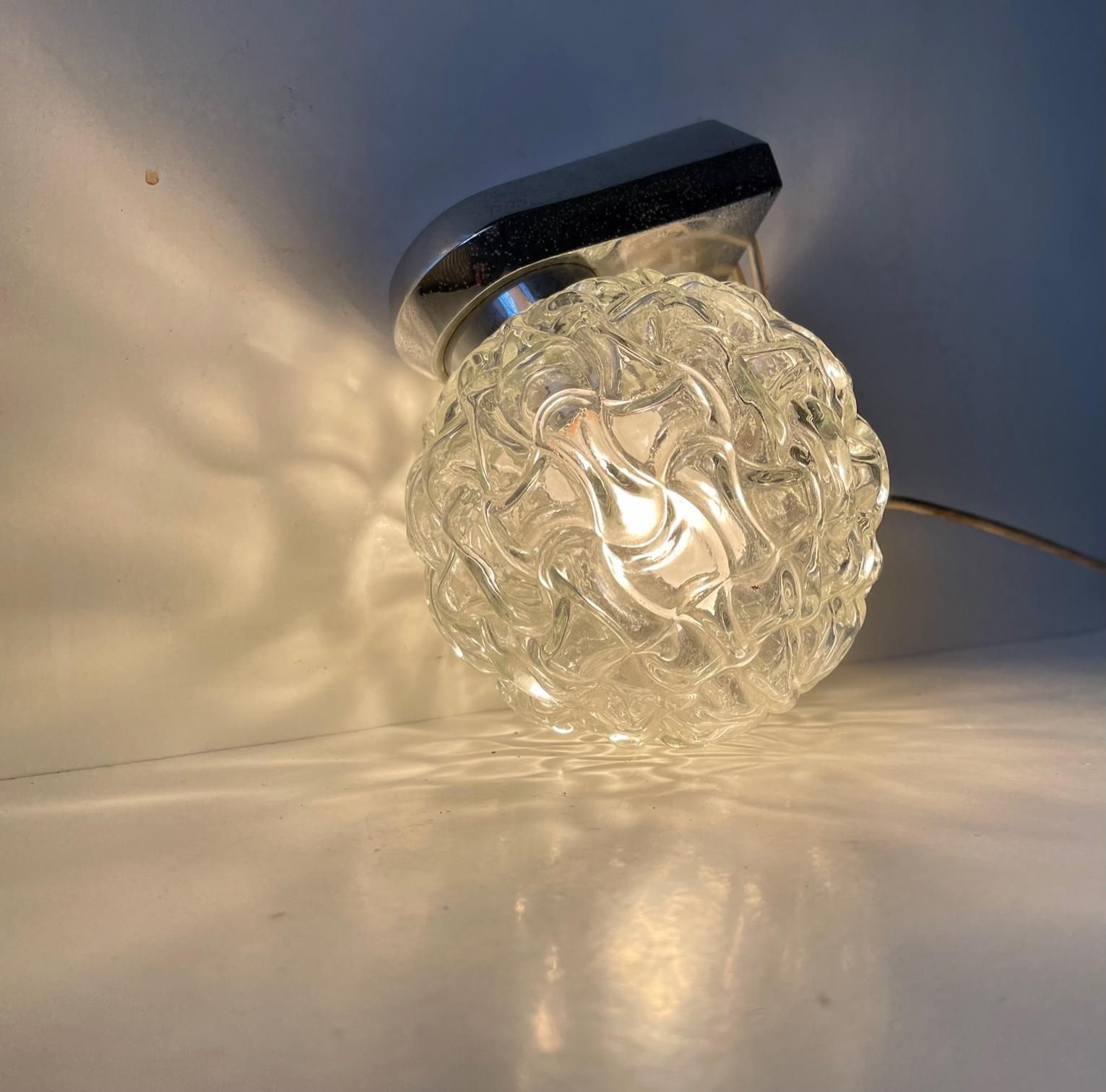 Scandinavian Space Age Bathroom Wall Sconce 1970s photo Lighting