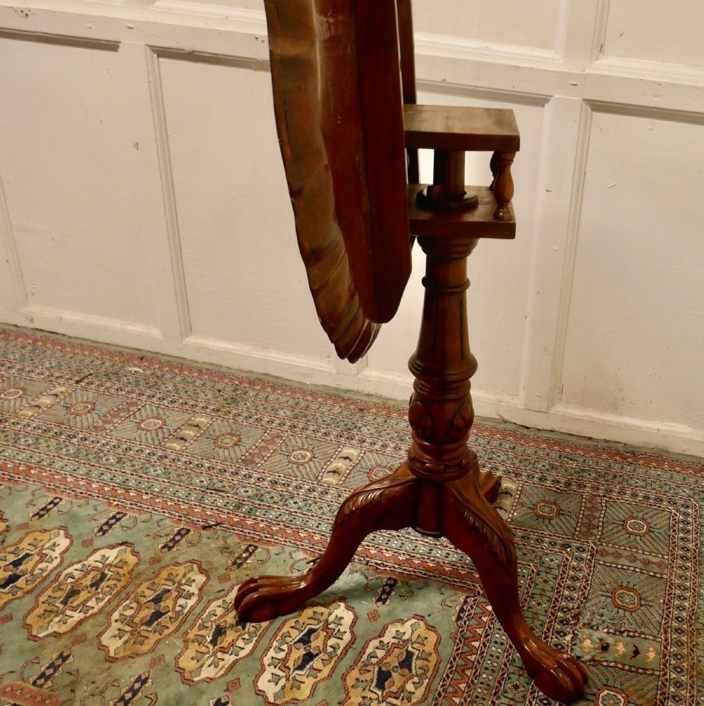 Mahogany Tilt Top Table, Bird Cage Wine Table photo furniture