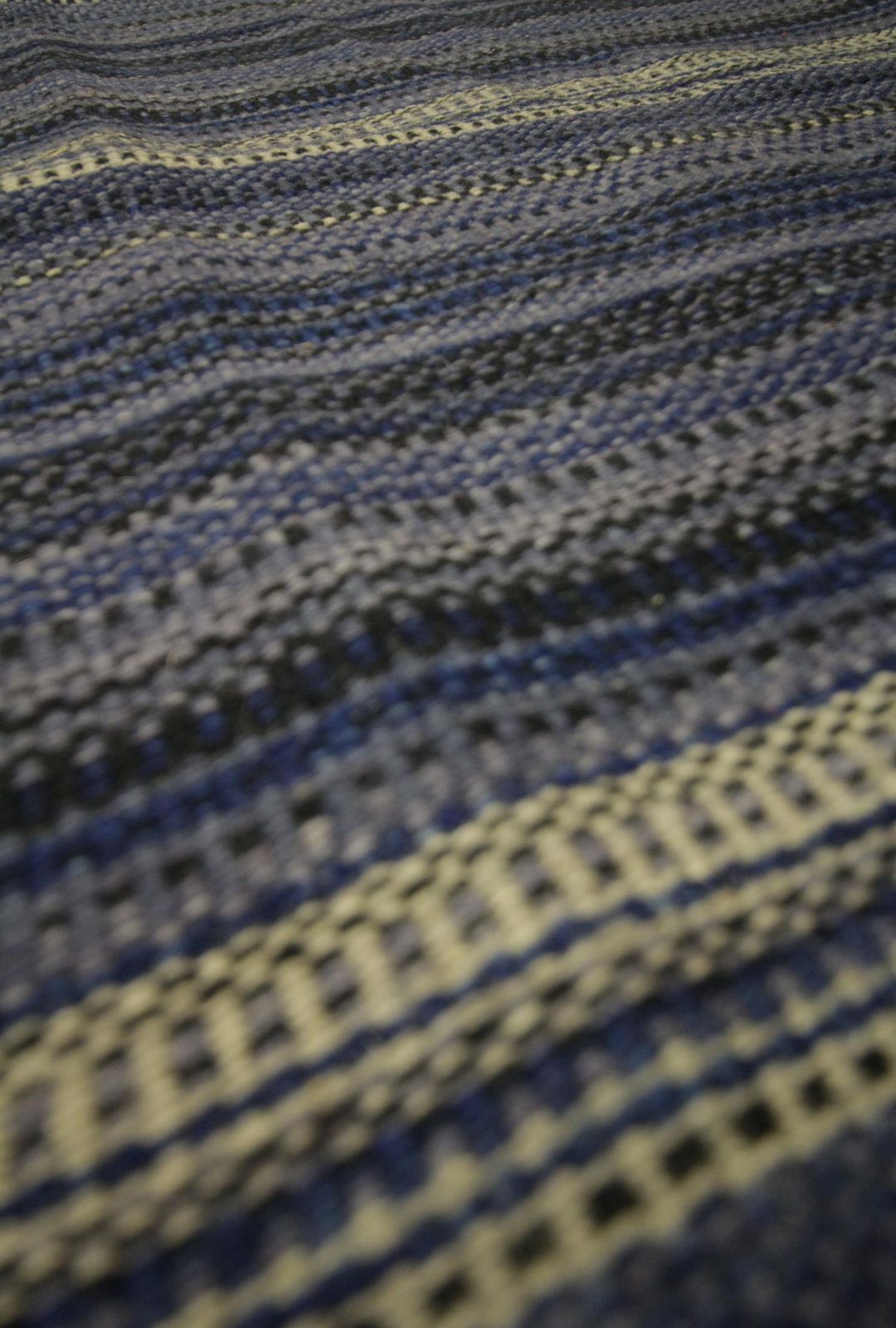Modern Kilim Rug Blue Wool Carpet Striped Rug Kilim Flat Woven Area Rug photo Textiles