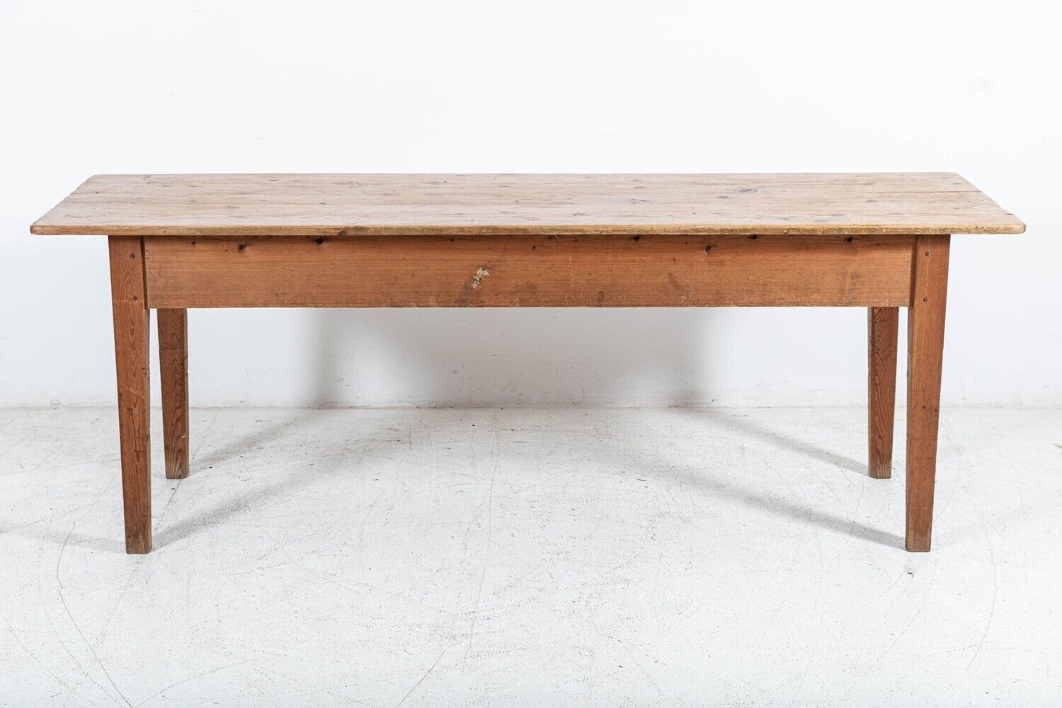 Furniture 19thc Large English Pine Farmhouse Table photo