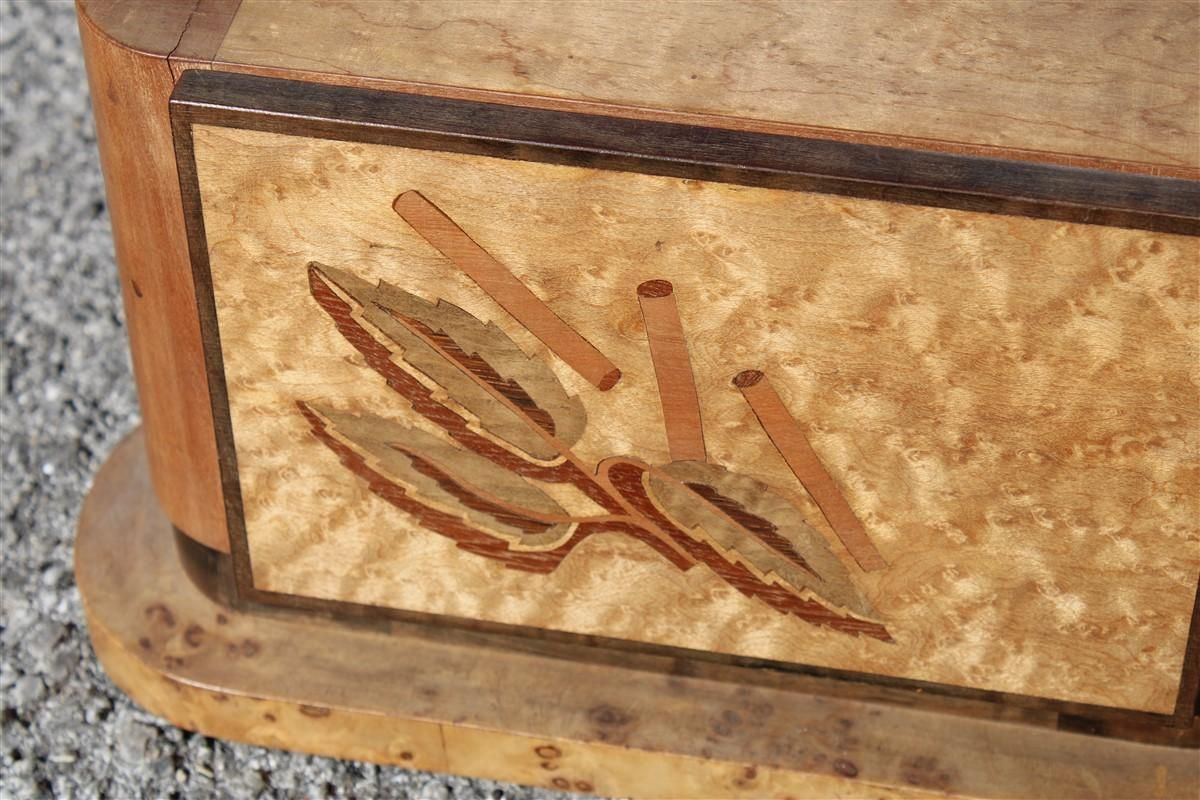 Italian Cigarettes Tobacco Box Art Deco 1930 With Inlays Of Fine Sorrento Woods photo for sale