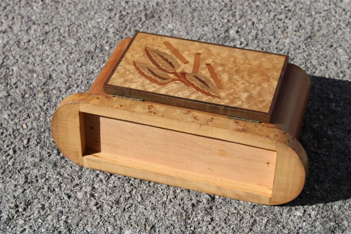 Italian Cigarettes Tobacco Box Art Deco 1930 With Inlays Of Fine Sorrento Woods photo vintage