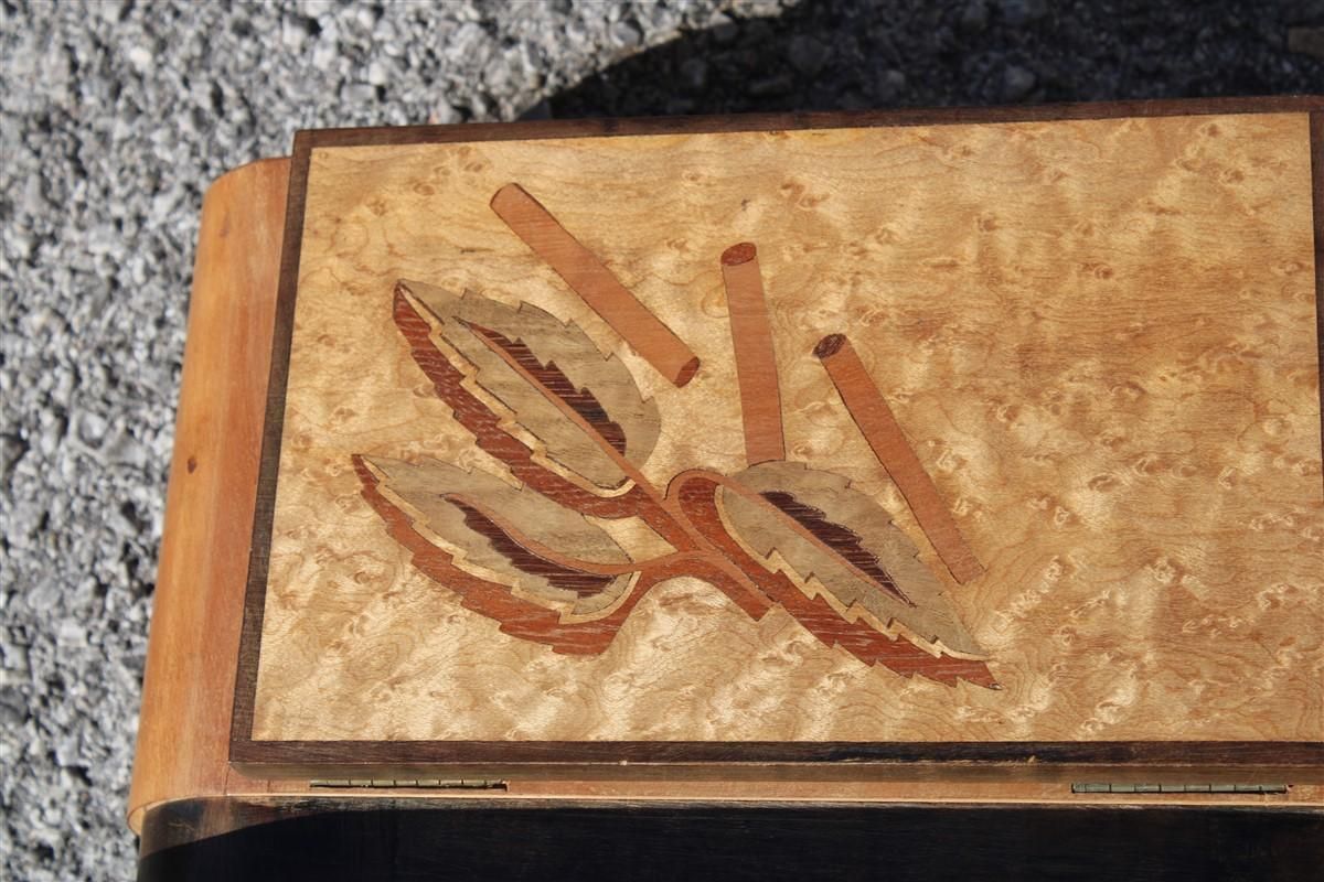 photo furniture Italian Cigarettes Tobacco Box Art Deco 1930 With Inlays Of Fine Sorrento Woods