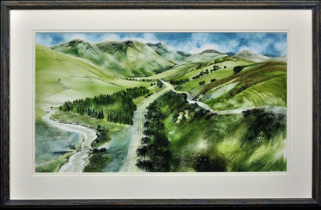 Ronald Maddox 1930 To 2018. English. Landscape Pattern, Glen Lyon, Scotland, 1980. Watercolour. Longest, Loneliest And Loveliest Glen In Scotland.