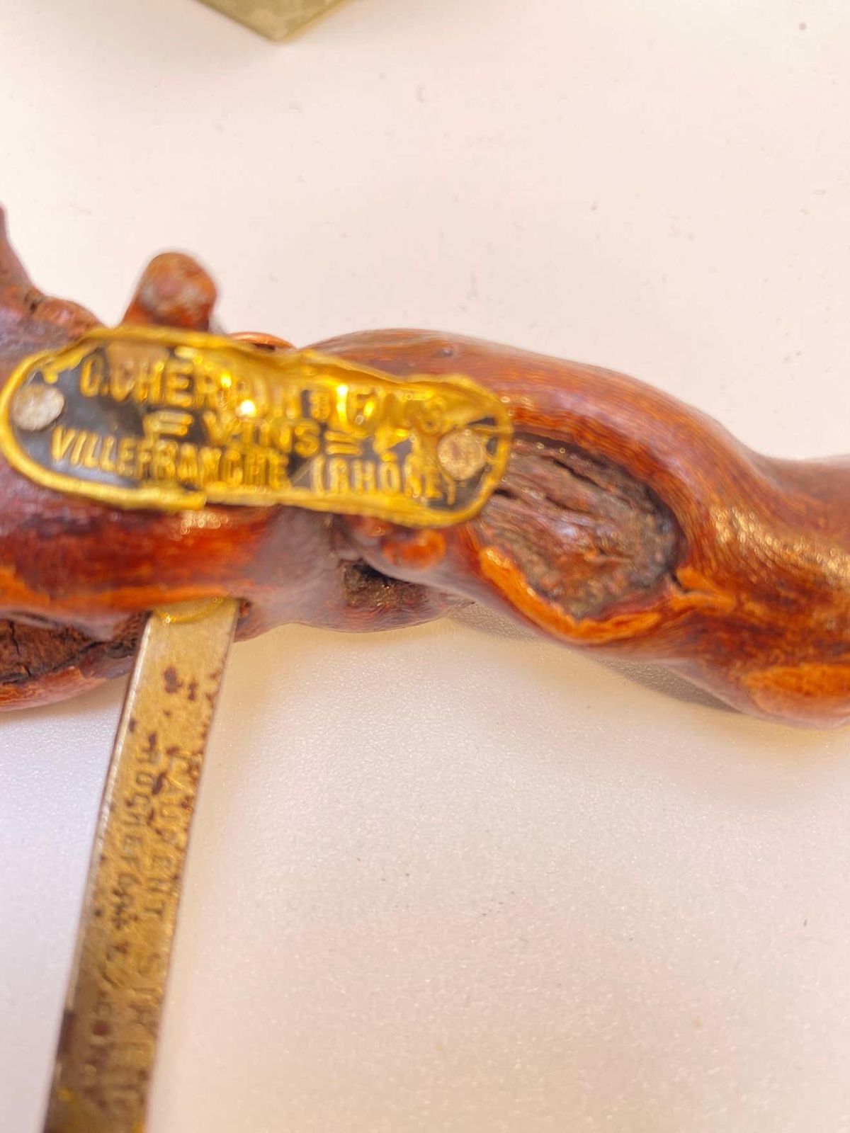 Corkscrew In Wood, With A Onyx Base, Italy XX Century, Brown And Whrite Color photo 299.0
