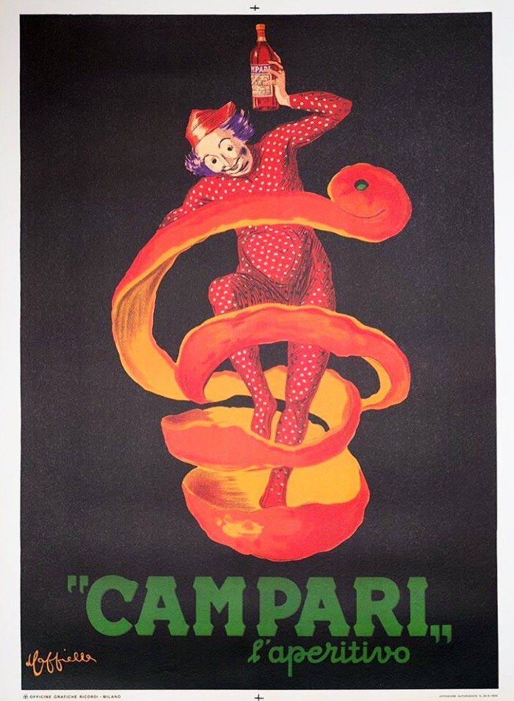 Bitter Campari Vendor 1950, Original Vintage Poster