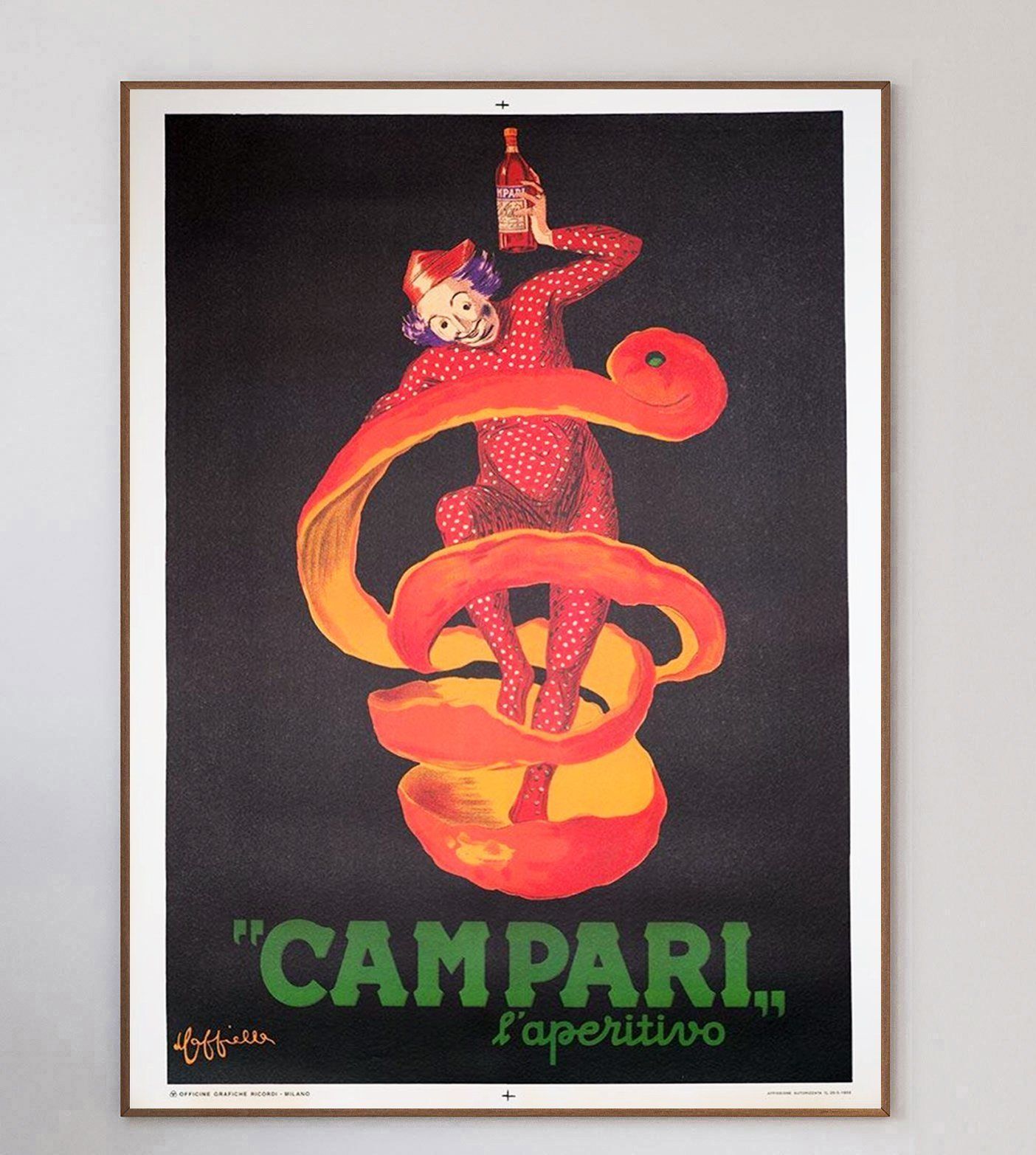 Bitter Campari Vendor 1950, Original Vintage Poster photo 1595.0