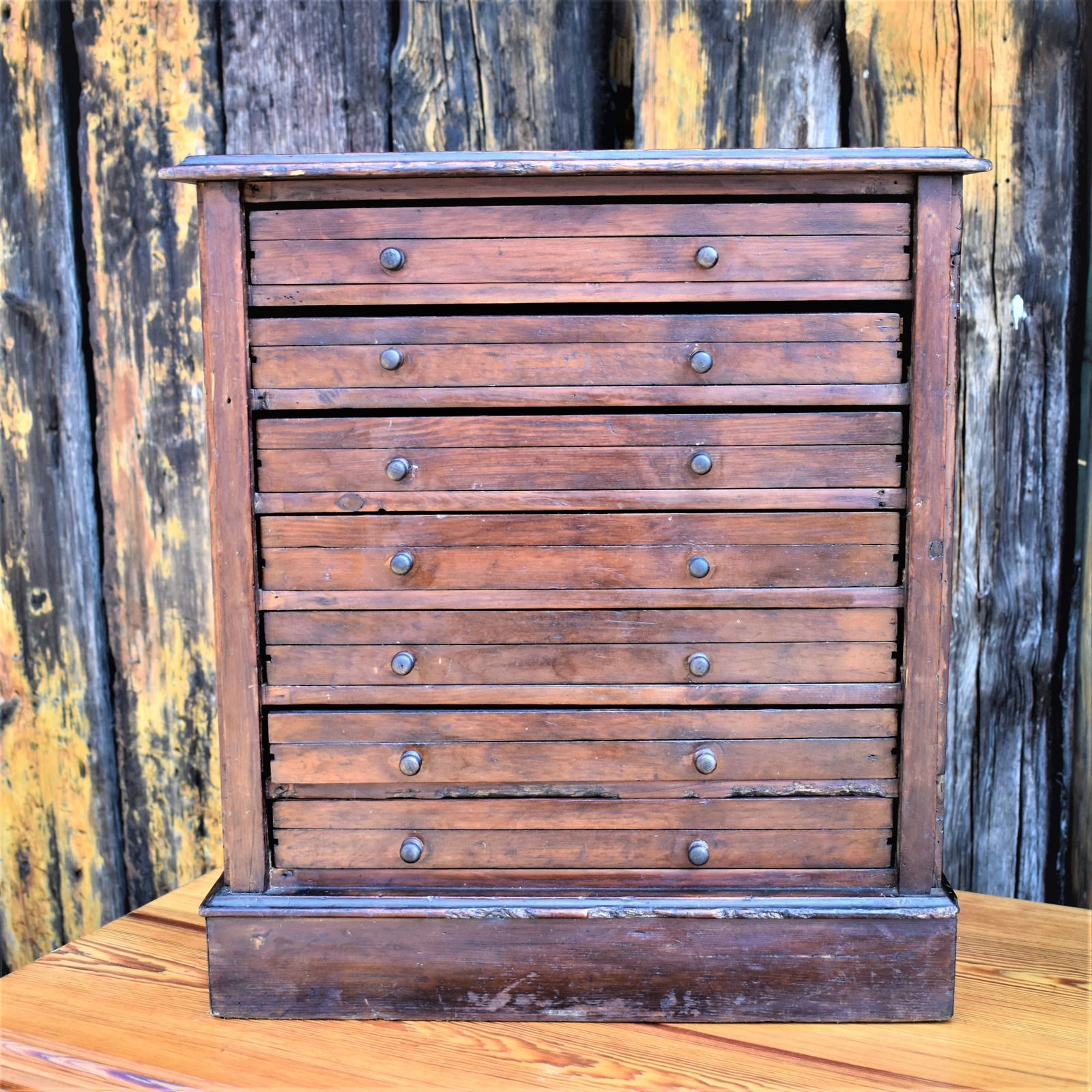 Antique 19th Century Specimen Display Cabinet Bank Of Drawers Museum Display photo for sale