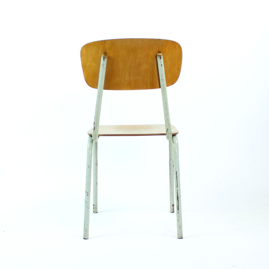School Chair In Metal And Plywood, Kovona, Czechoslovakia 1960s photo 120.0