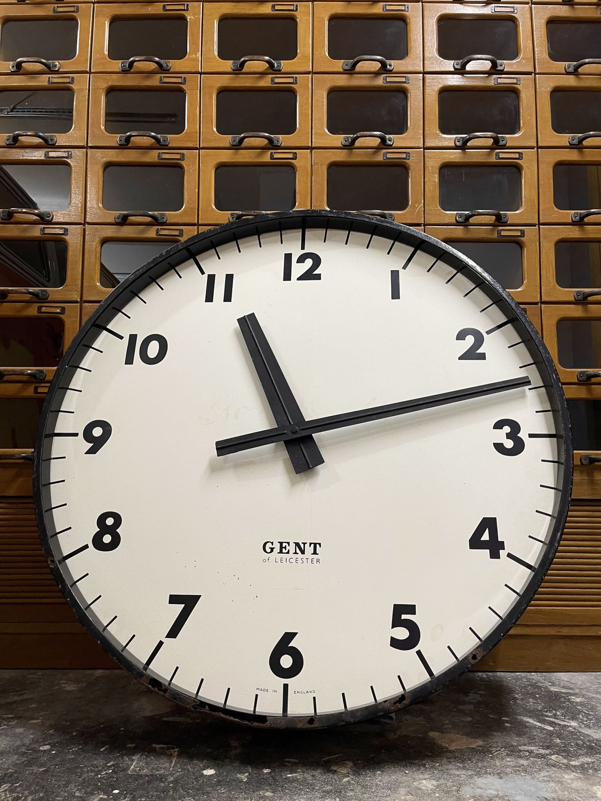 Huge Xl 38 Inch Industrial Gents Of Leicester Railway Station Platform Factory Wall Clock photo furniture