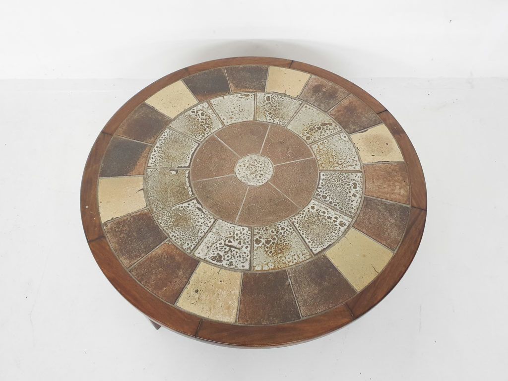 Tue Poulsen For Haslev Møbelsnedkeri, Stone And Oak Coffee Table, Denmark 1960's photo Furniture