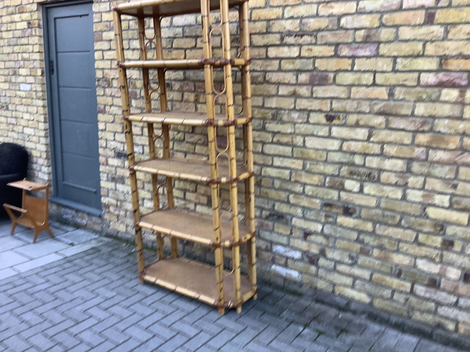 1970’s Italian Bamboo Shelving photo for sale
