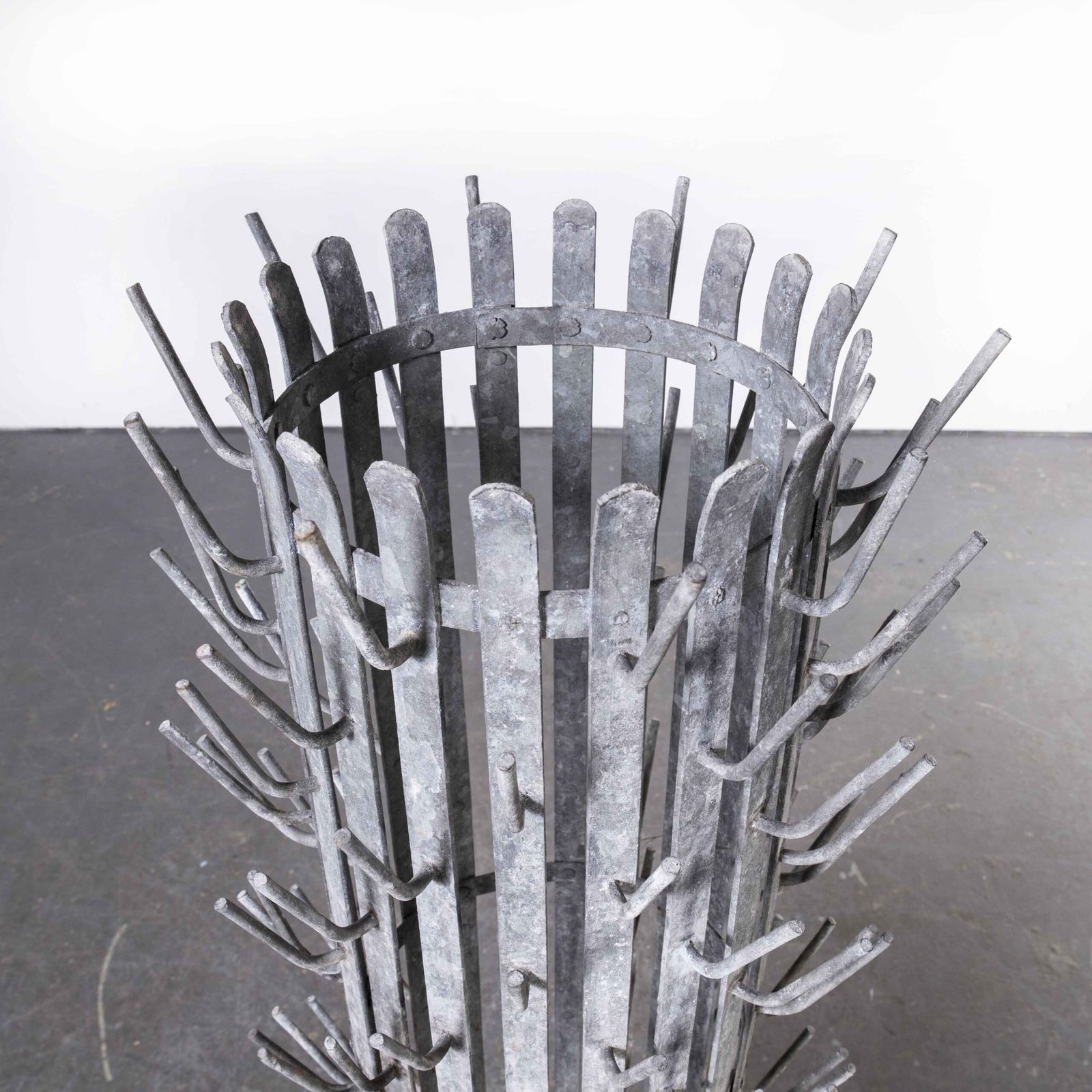 1950’s Original Large French Bottle Drying Rack photo vinterior