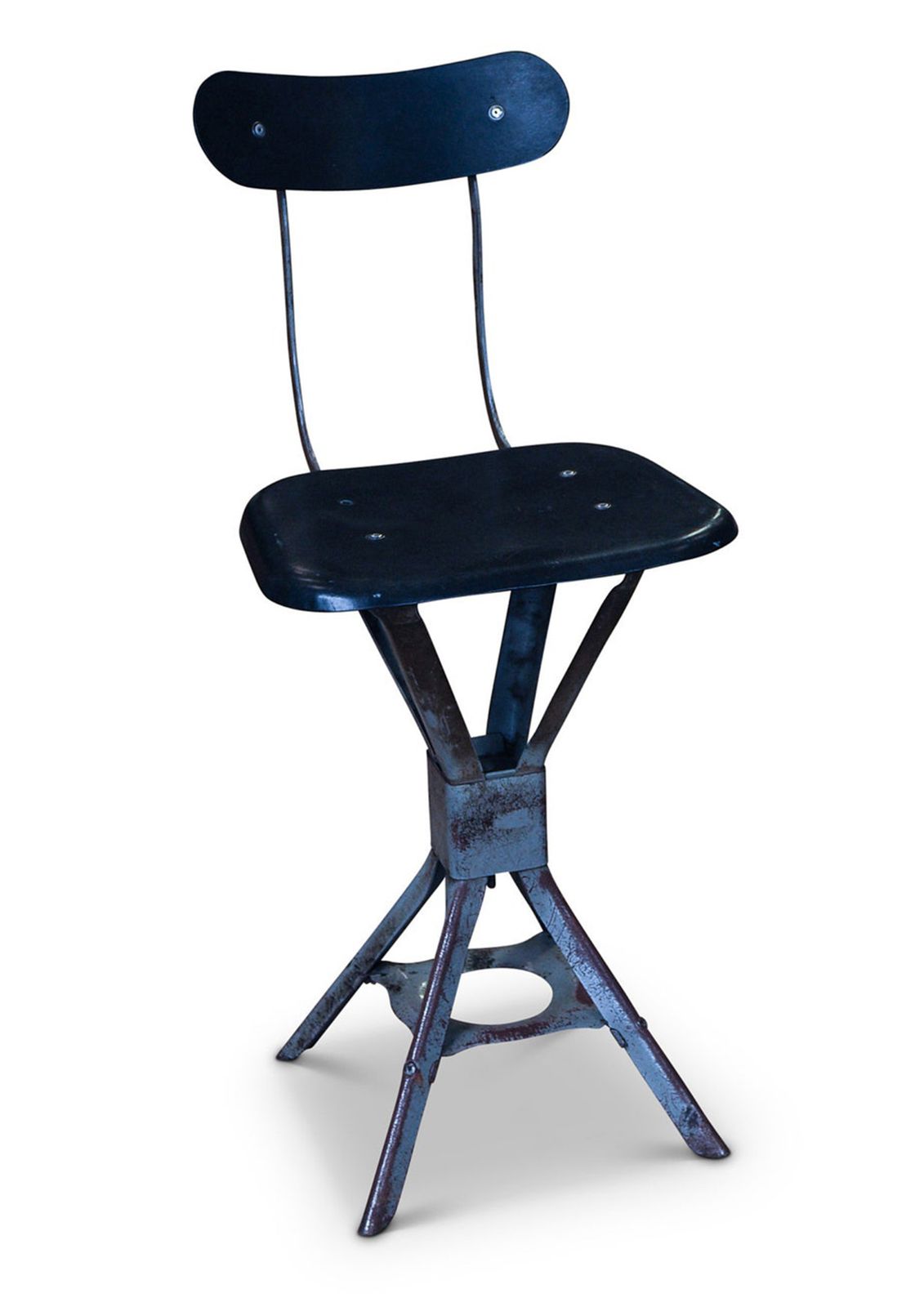 Task Stool By Emu An Industrial Metal & Moulded Fibreboard Utilitarian British Factory Circa 1950's Two In Stock Price Per Item Ol photo vinterior