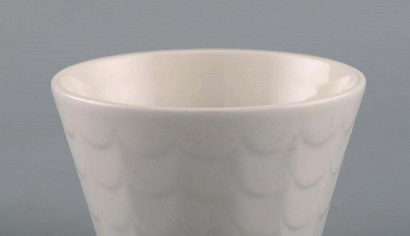 Wilhelm Kåge For Gustavsberg, Four Flower Pot Covers In Porcelain, 1960s photo 214.0