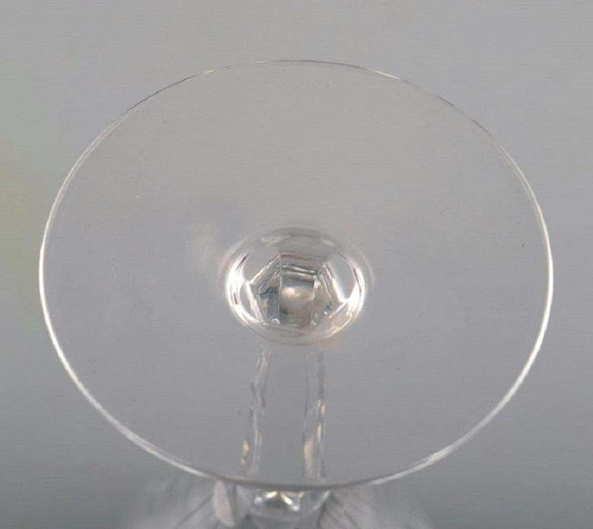 Baccarat, France, Nine Red Wine Glasses In Clear Mouth Blown Crystal Glass photo vinterior