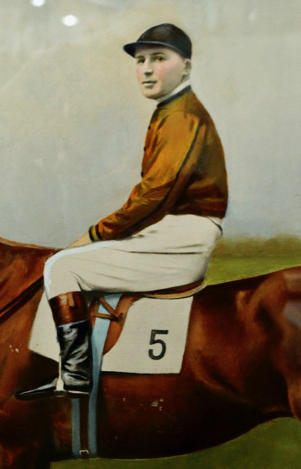 Oak Framed Sandown Park Imperial Cup Painted Print photo buy