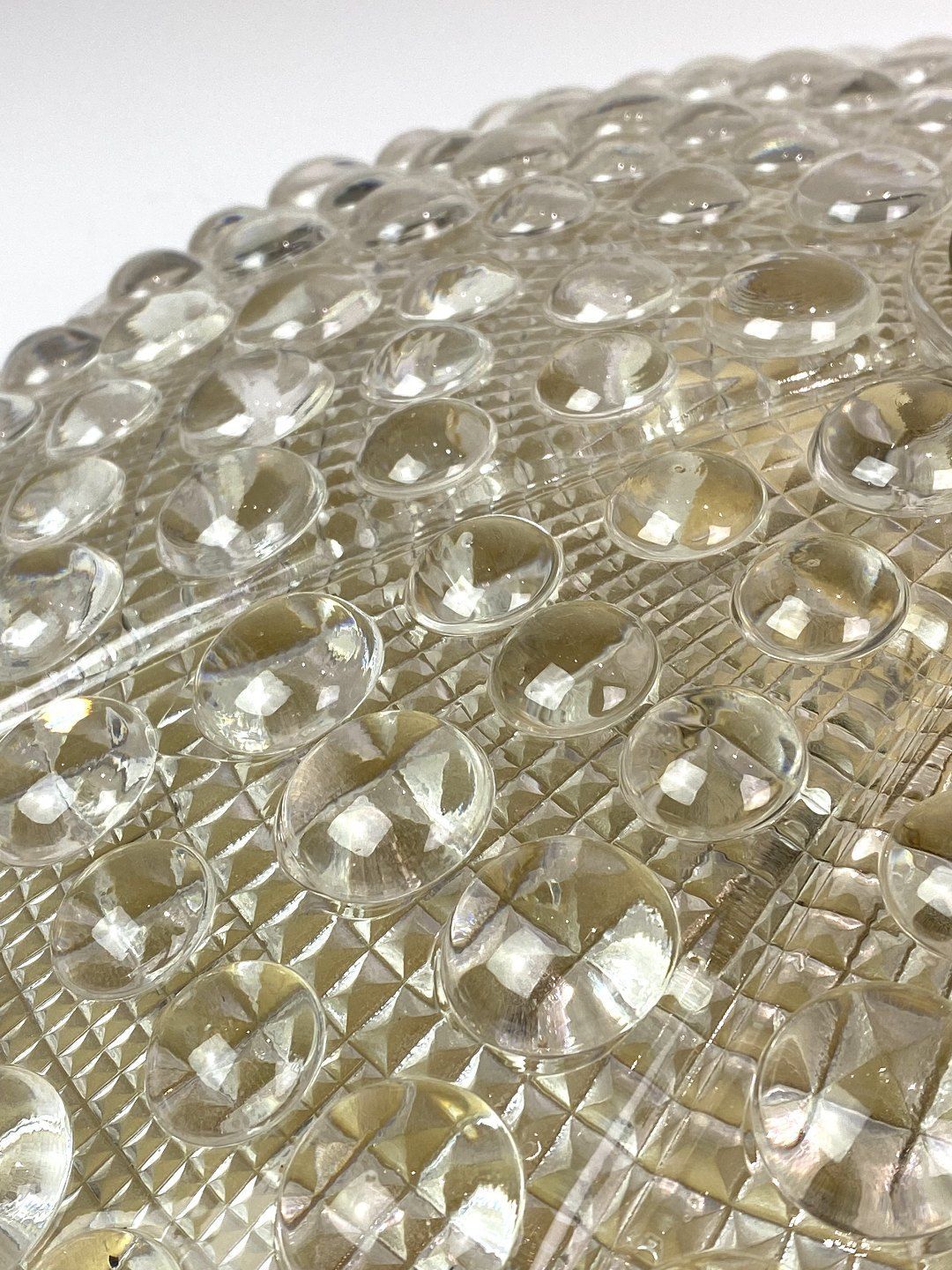 photo furniture Ceiling Lamp In Brass And Glass Of Danish Design Manufactured By Orrefors Glassworks In The 1960s.