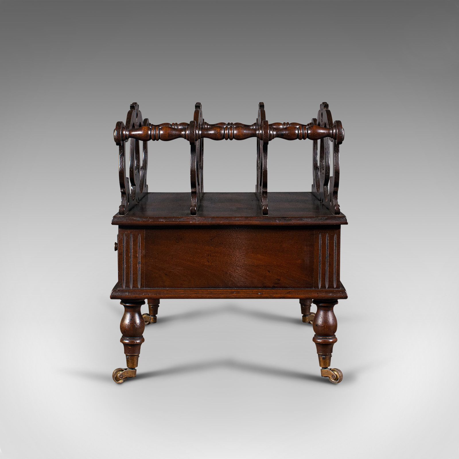 Antique Canterbury Stand, English, Magazine, Newspaper Rack, C.1900 photo furniture