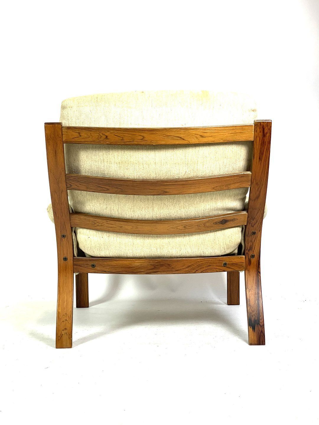 Easy Chair In Rosewood And Upholstered With Light Fabric, Of Danish Design From The 1960s photo 805.0