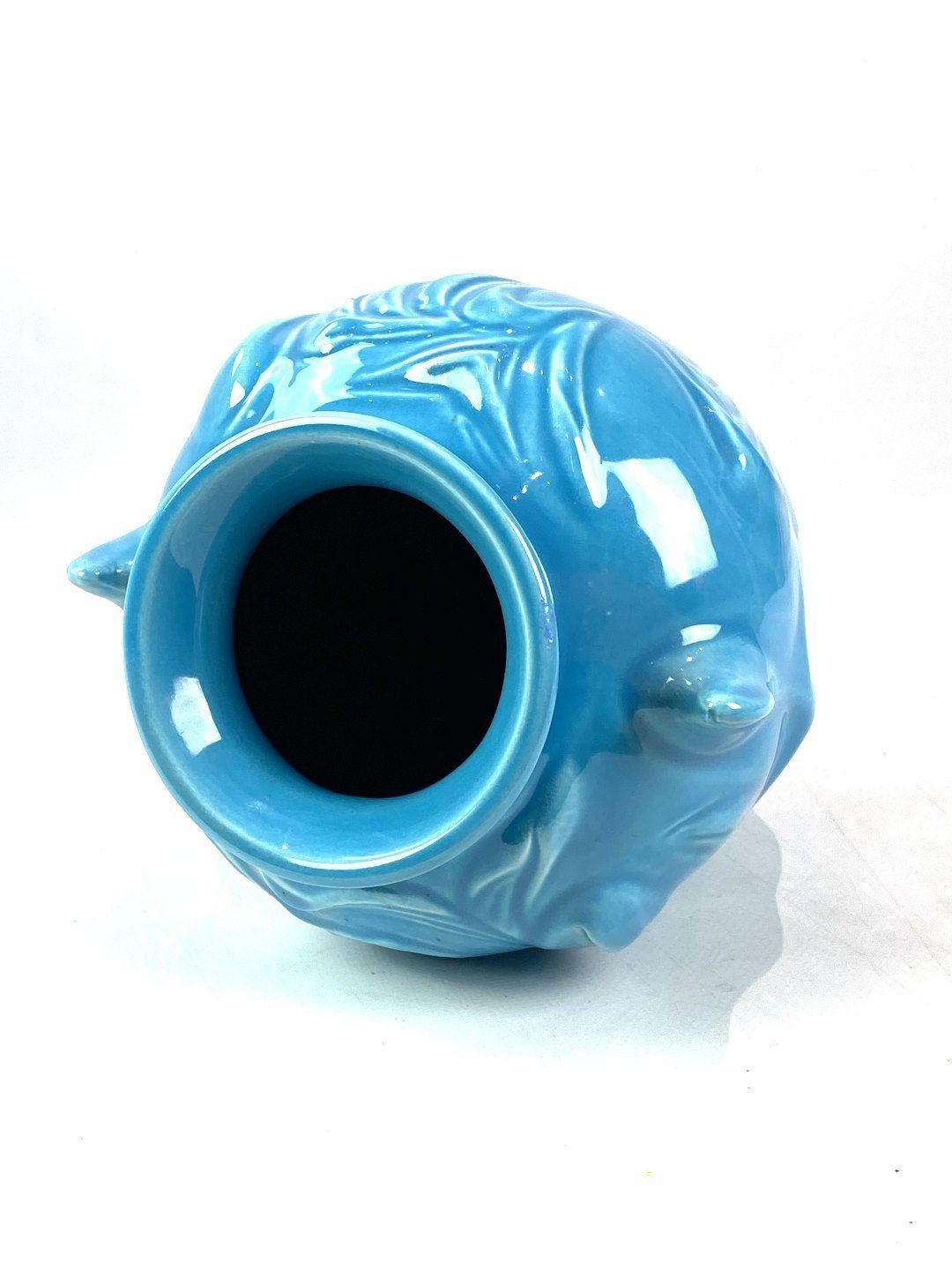 Ceramic Vase With Light Blue Glaze Of Knapstrub Ceramics From 1960s photo vinterior