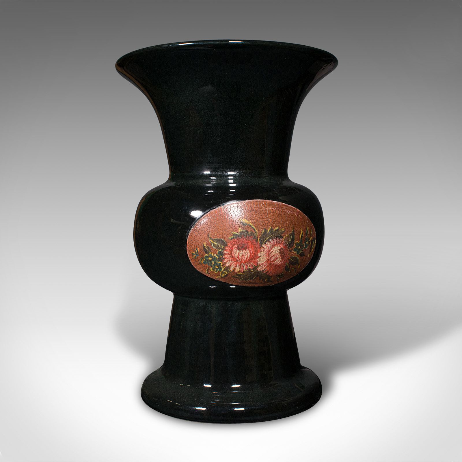 Antique Display Vase, English, Ceramic, Flower Urn, Ritual Form, 1910
