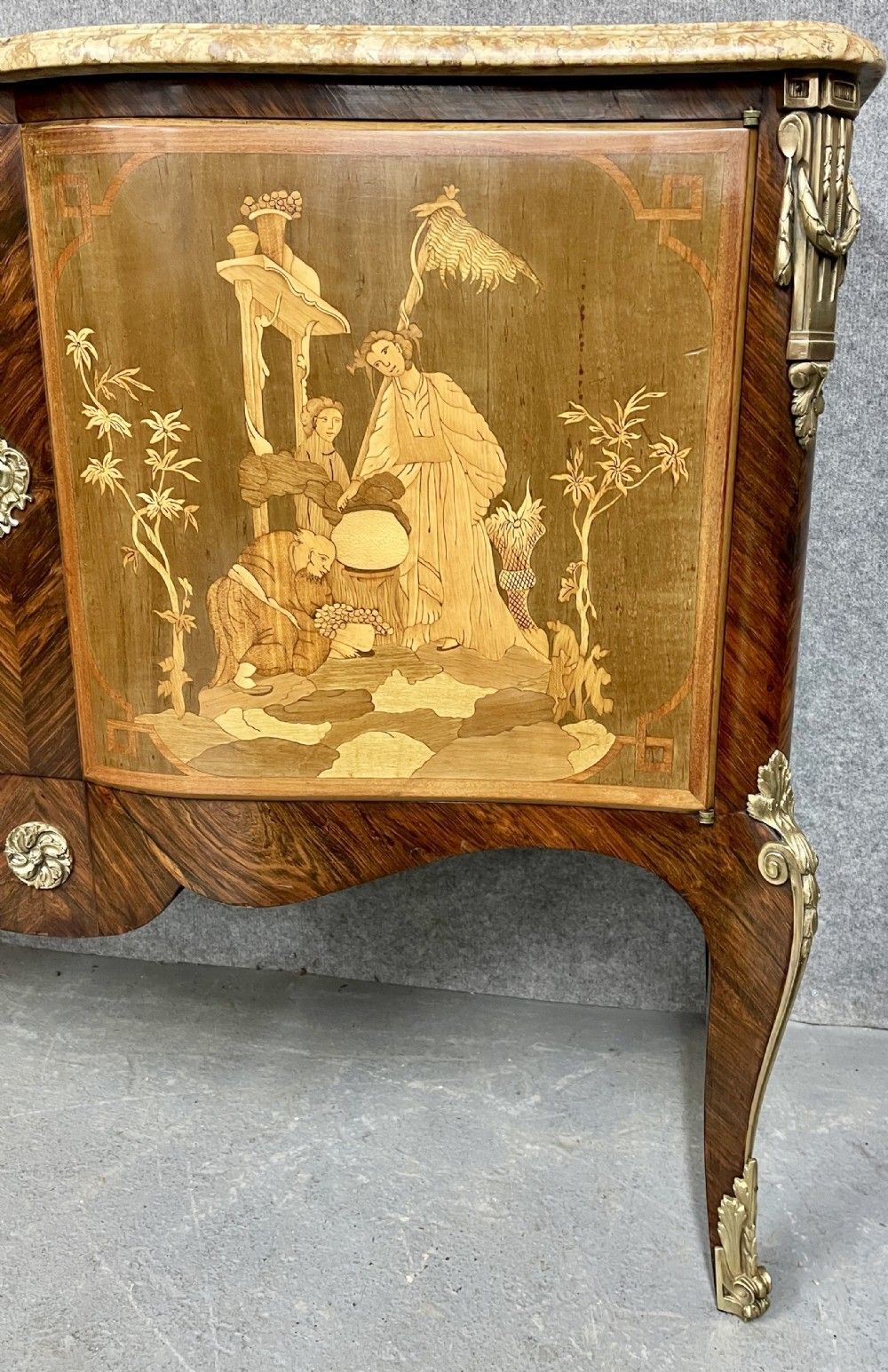 Fine French Mercier Frères Chinoiserie Commode Side Cabinet photo Furniture