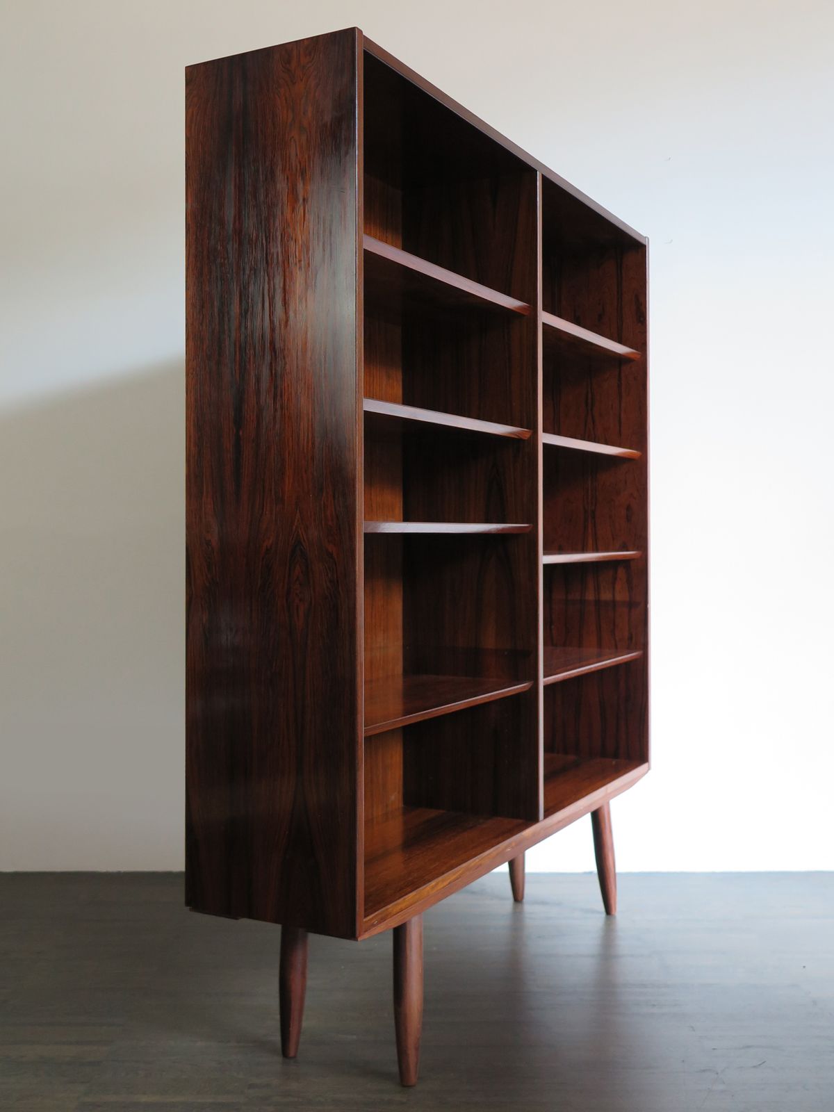 Scandinavian Dark Wood Bookcase Design Gunni Omann , 1960s photo furniture