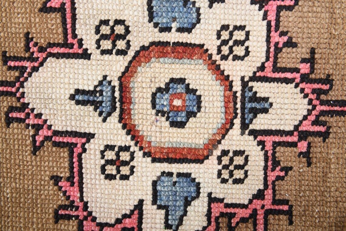 photo for sale 5x11 Vintage Turkish Oushak Area Rug Handmade Wool Rug Red Rugs Farmhouse Decor One Of A Kind Boho Decor Made In Turkey Carpet