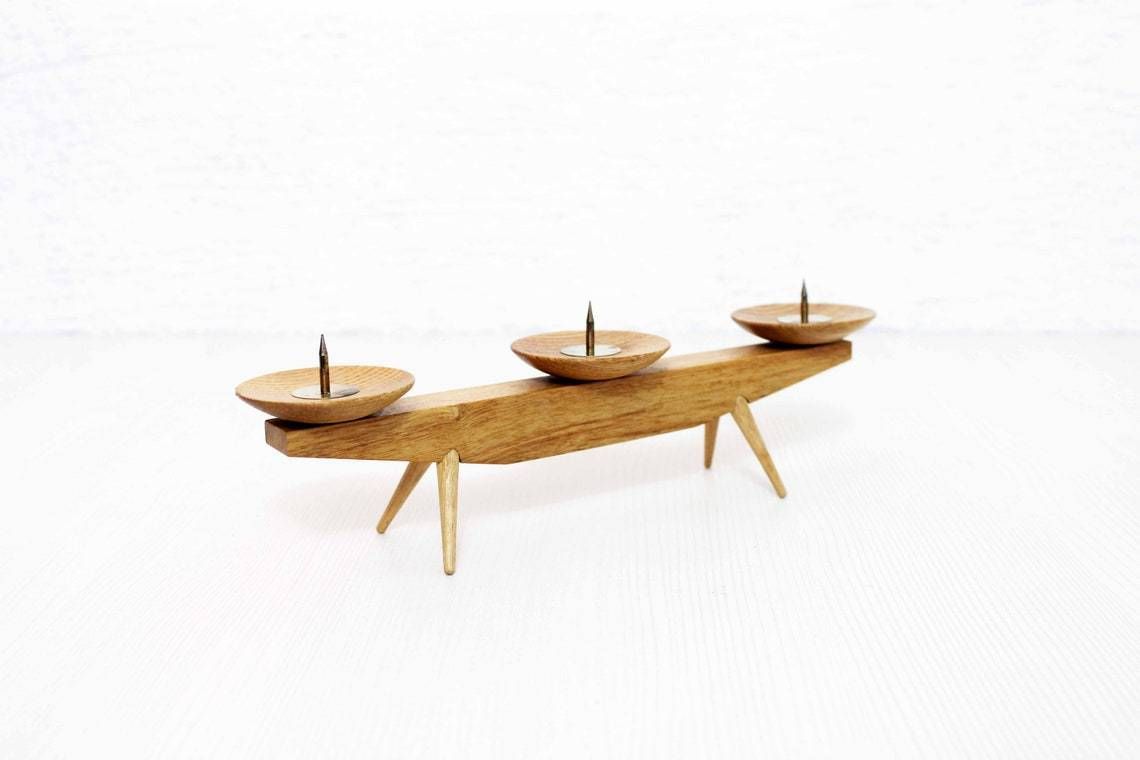 Scandinavian Style Triple Candle Holder photo furniture