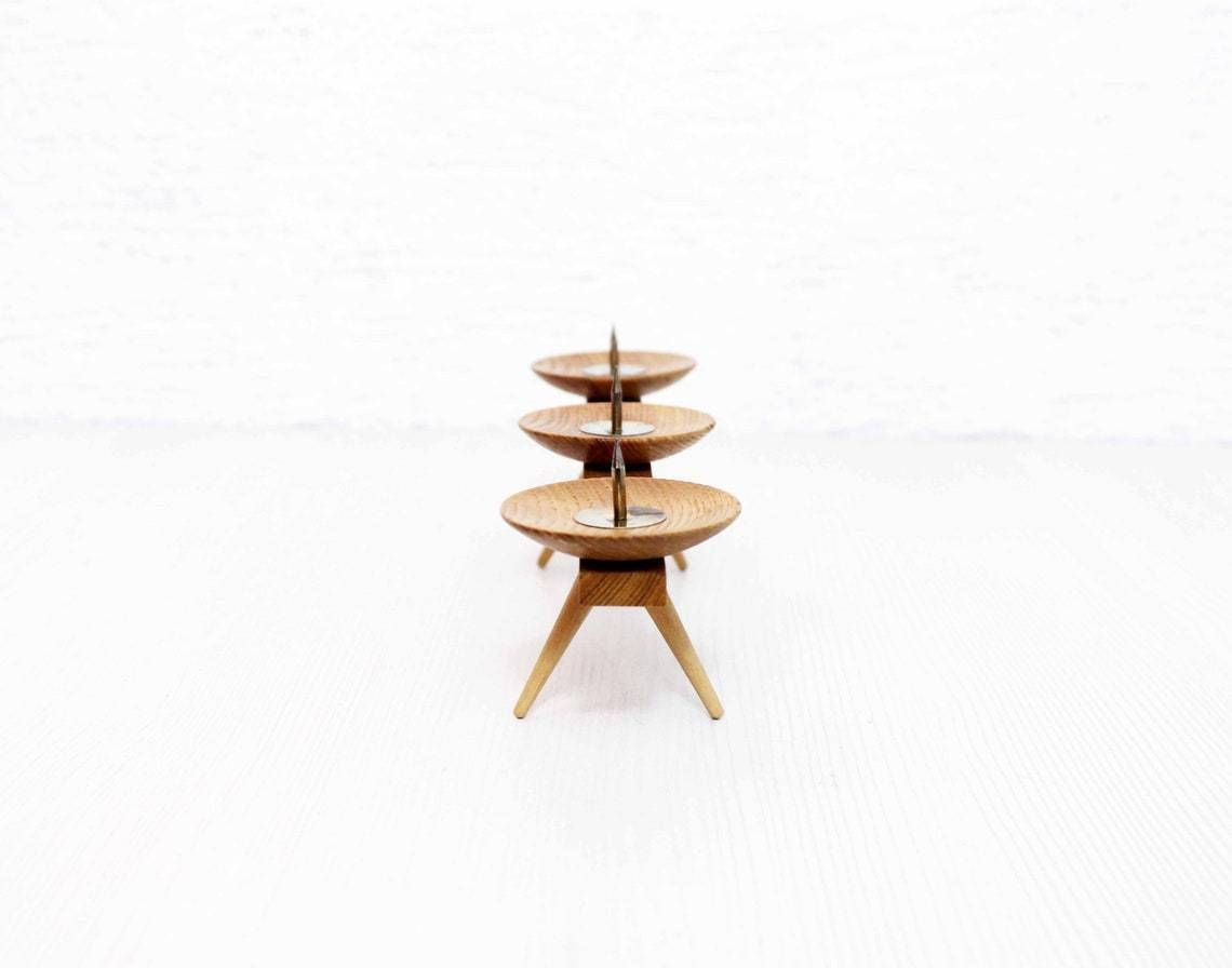 Scandinavian Style Triple Candle Holder photo for sale