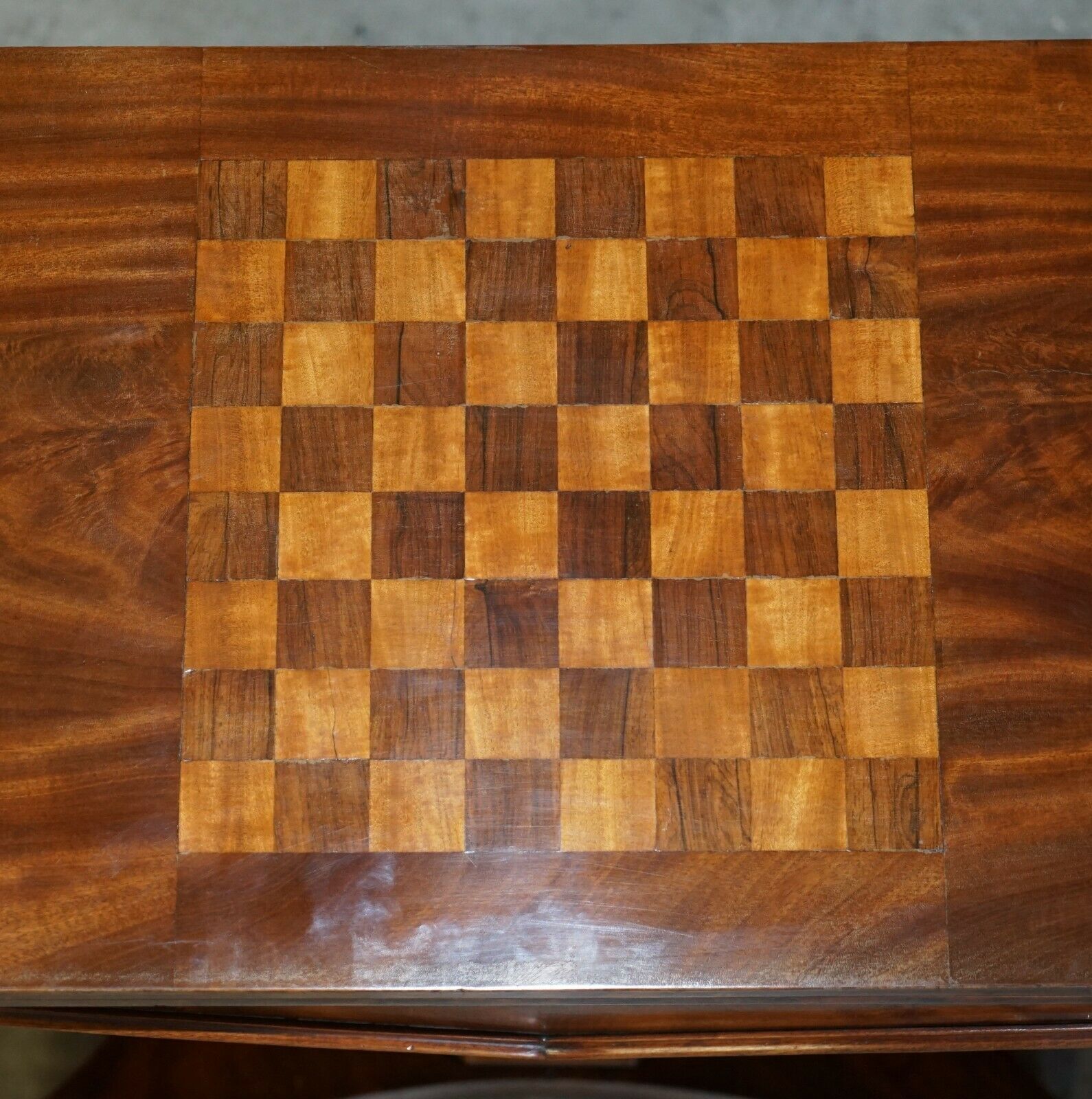 Rare William IV Circa 1830 Mahogany Occasional Table Chess Board Games Cards Top photo 2950.0