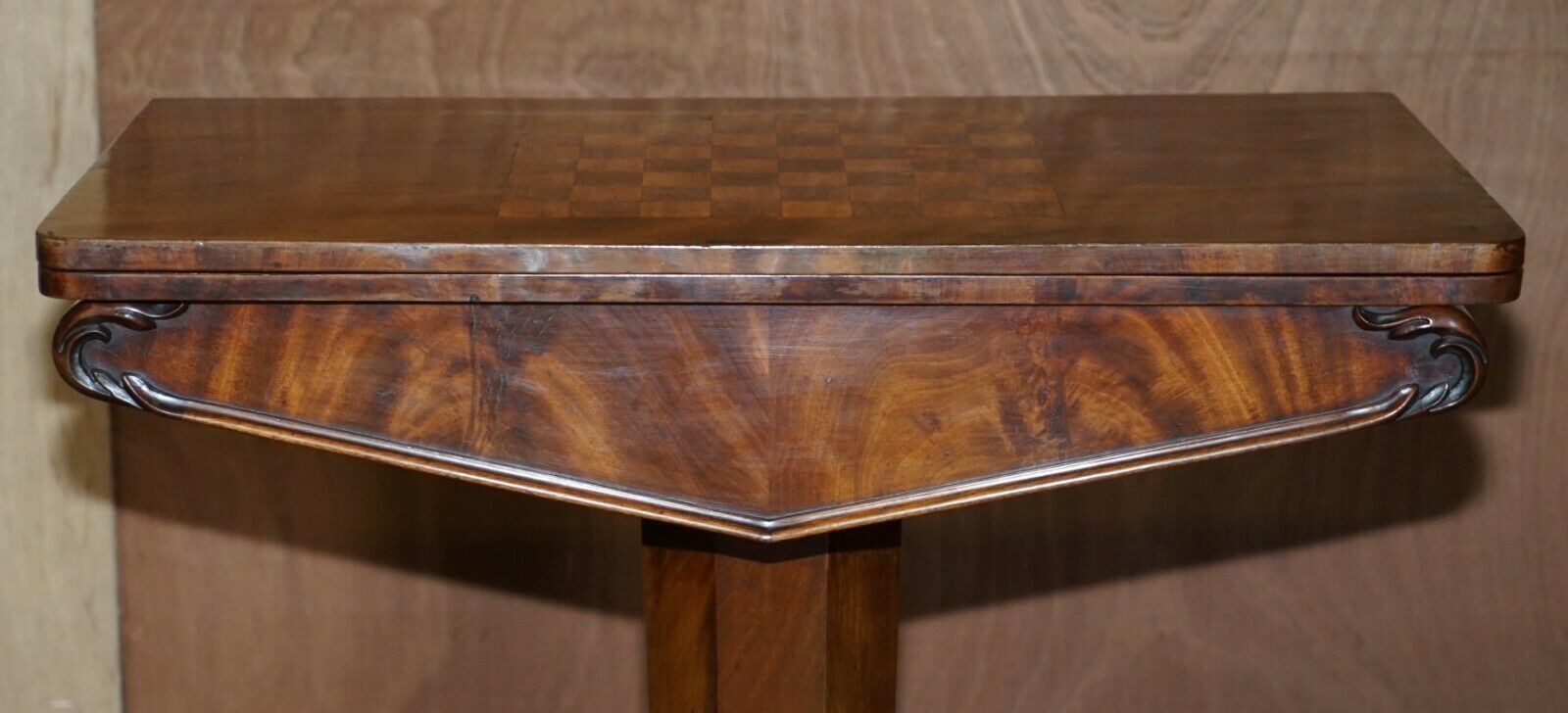 Rare William IV Circa 1830 Mahogany Occasional Table Chess Board Games Cards Top photo vinterior