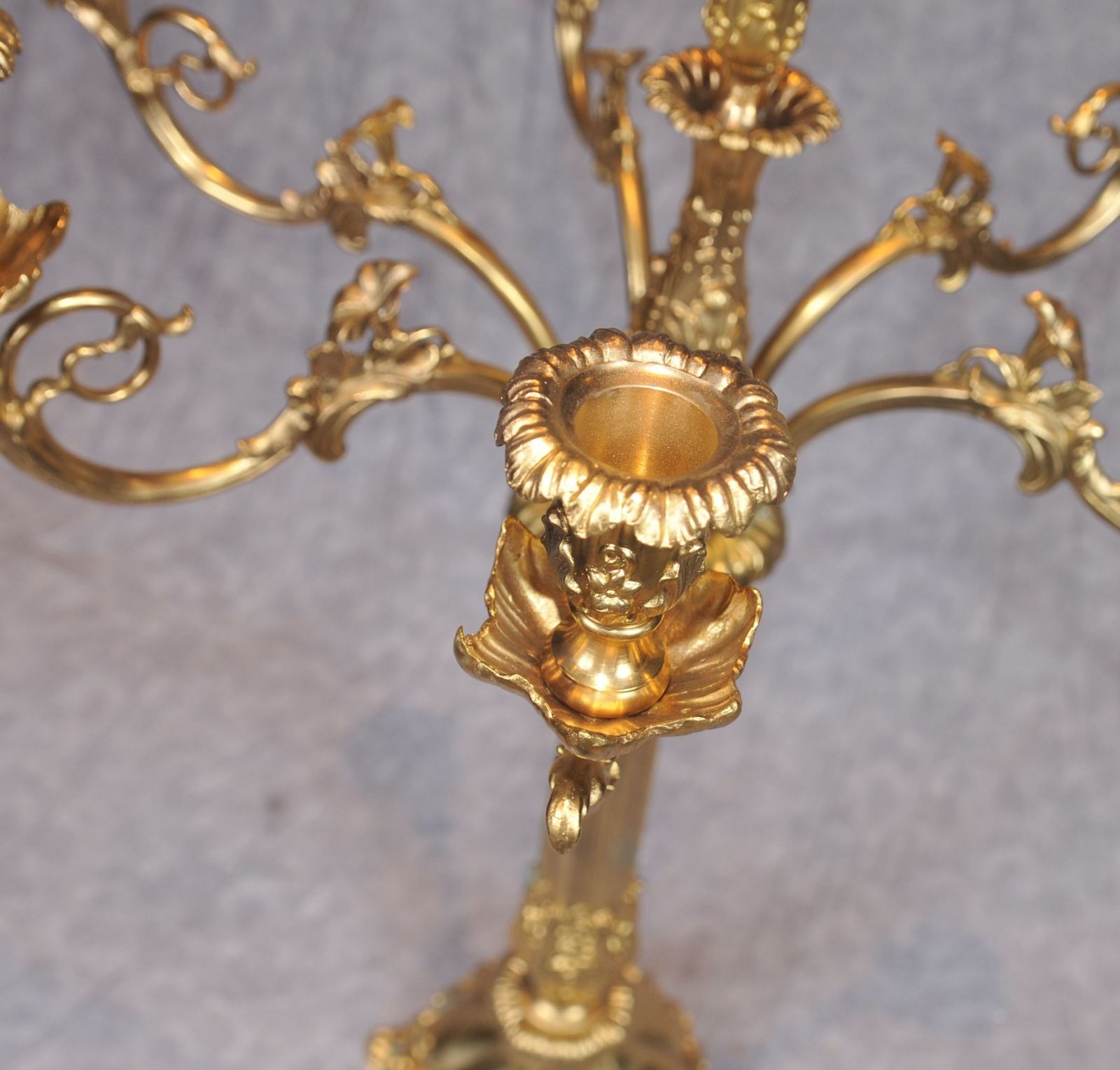 Home Decor Pair Candelabras   Gilt Antique Gilt Classic Candelabrum Paul Storr photo