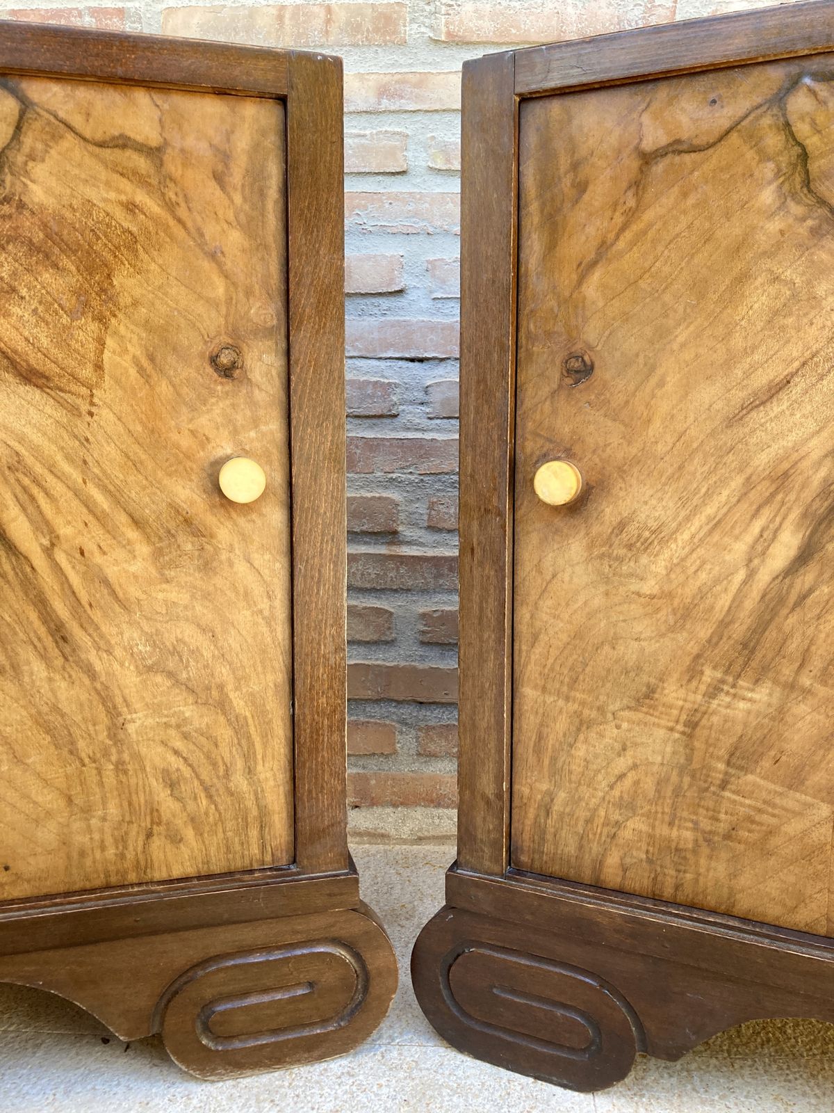 photo buy Art Deco Side Cabinets Or Nightstands With One Drawer, 1930s, Set Of 2
