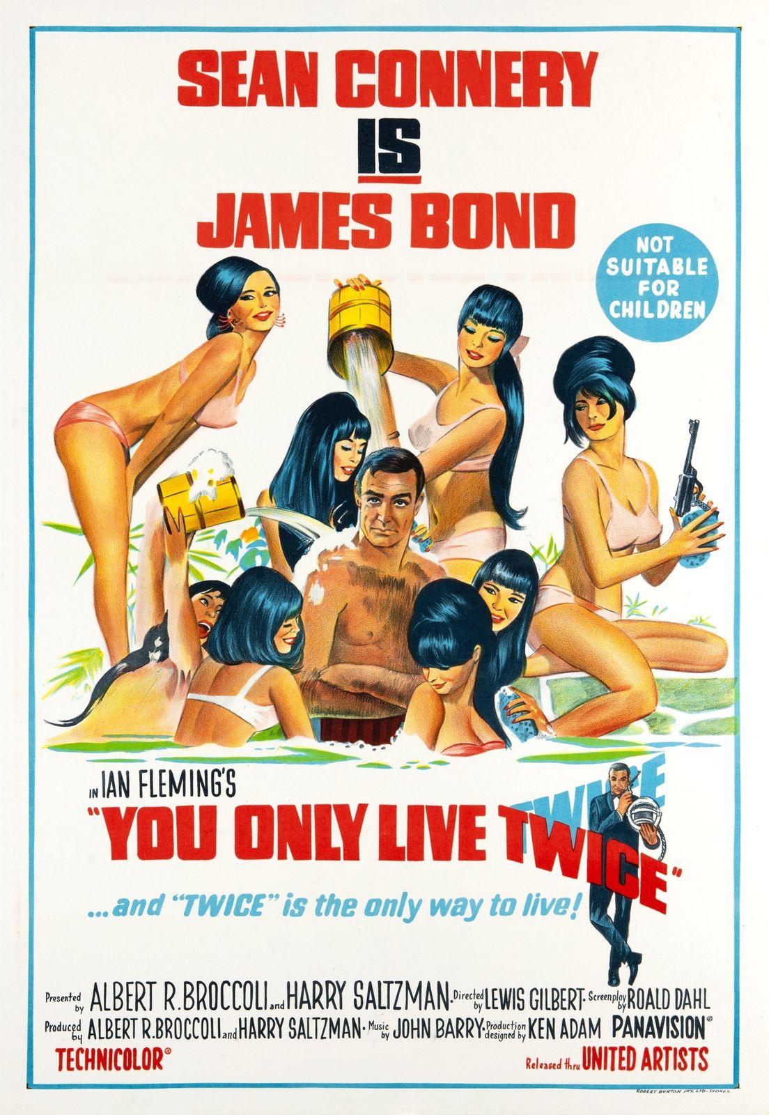 James Bond 'You Only Live Twice' Original Vintage Film Poster, Australian, 1967