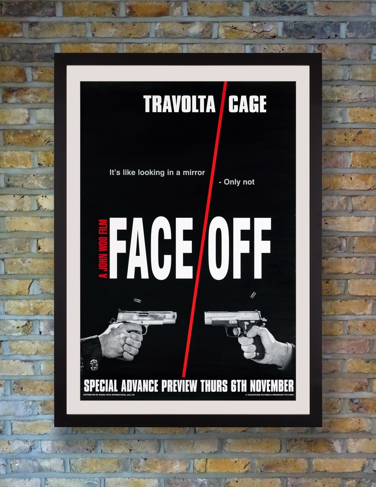 'Face/Off' Original British Double Crown Film Poster, 1997 photo furniture