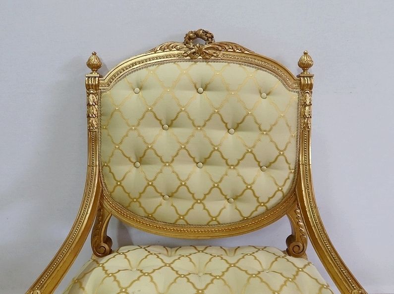 Pair Of Queen Louis XVI Armchairs, Napoleon III Period   Mid Xixth photo vinterior