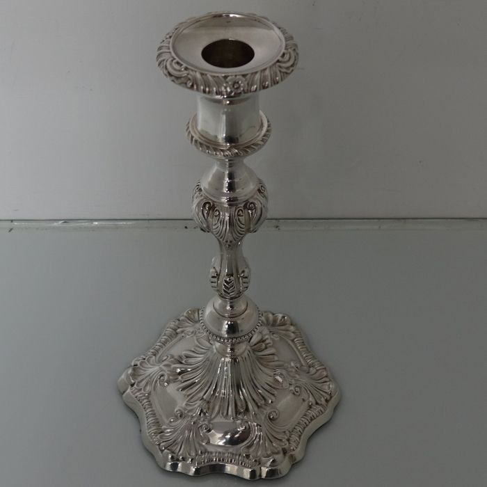 19th Century Antique Victorian Silverplated Pair Of Candlesticks Walker & Hall photo 675.0
