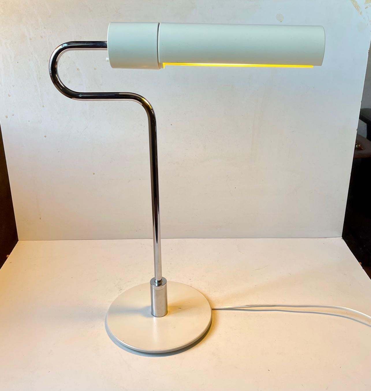 White Flamingo Minimalist Desk Lamp By Jørgen Møller For Royal Copenhagen photo furniture
