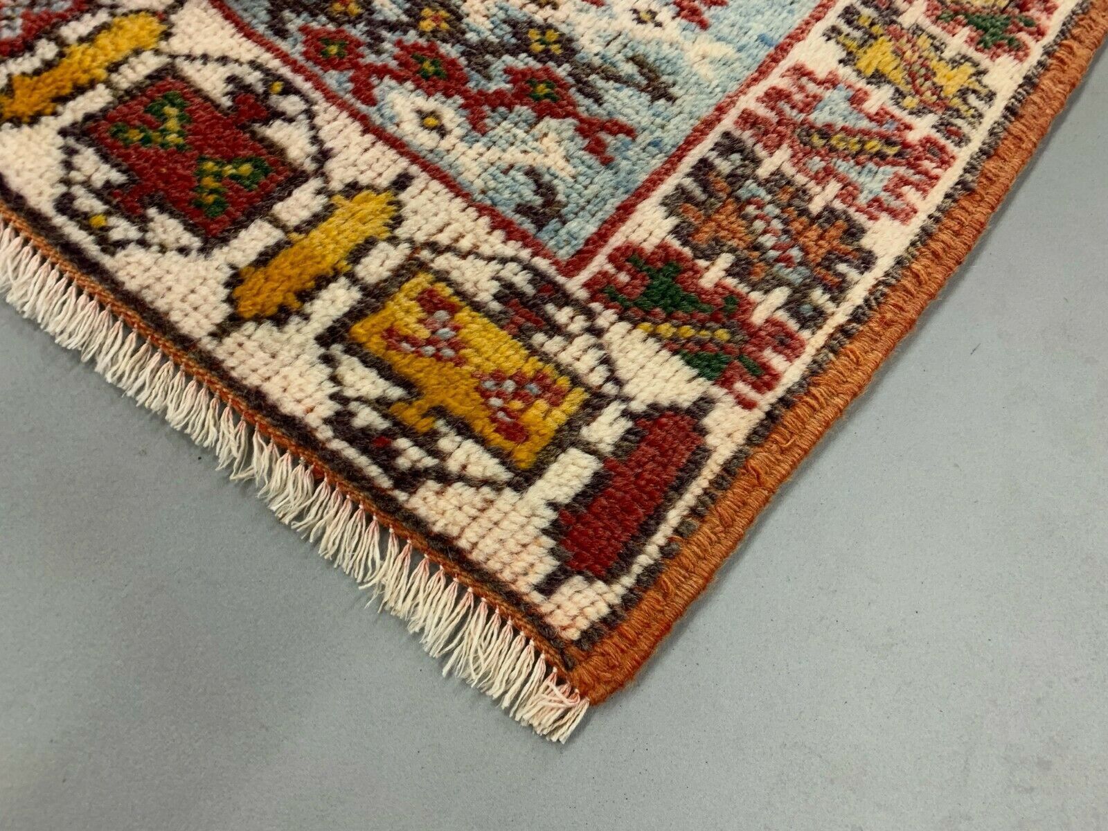 Moroccan Rug Tazenacht Berber Atlas, Tribal, Red , Blue photo 335.0