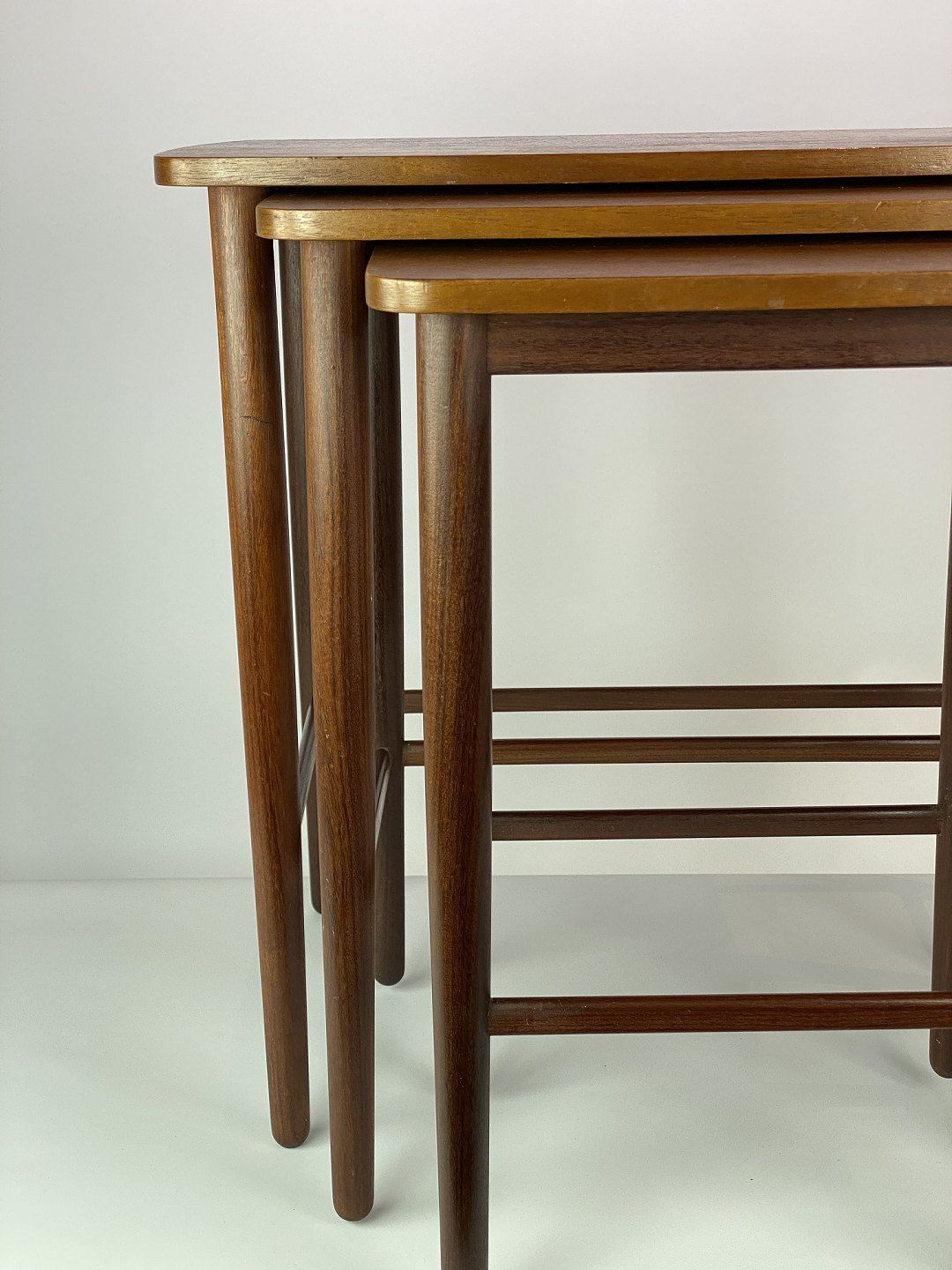 Set Of Nesting Tables In Teak Of Danish Design From The 1960s. photo for sale