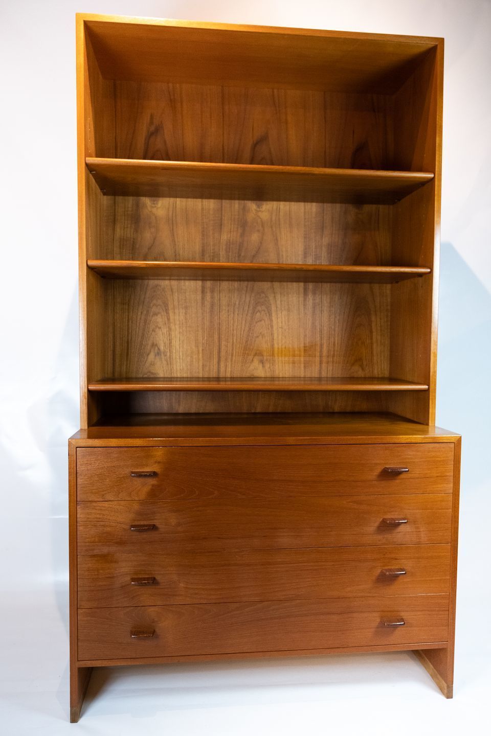 Bookcase With Four Large Teak Drawers Designed By Hans J. Wegner From The 1960s.