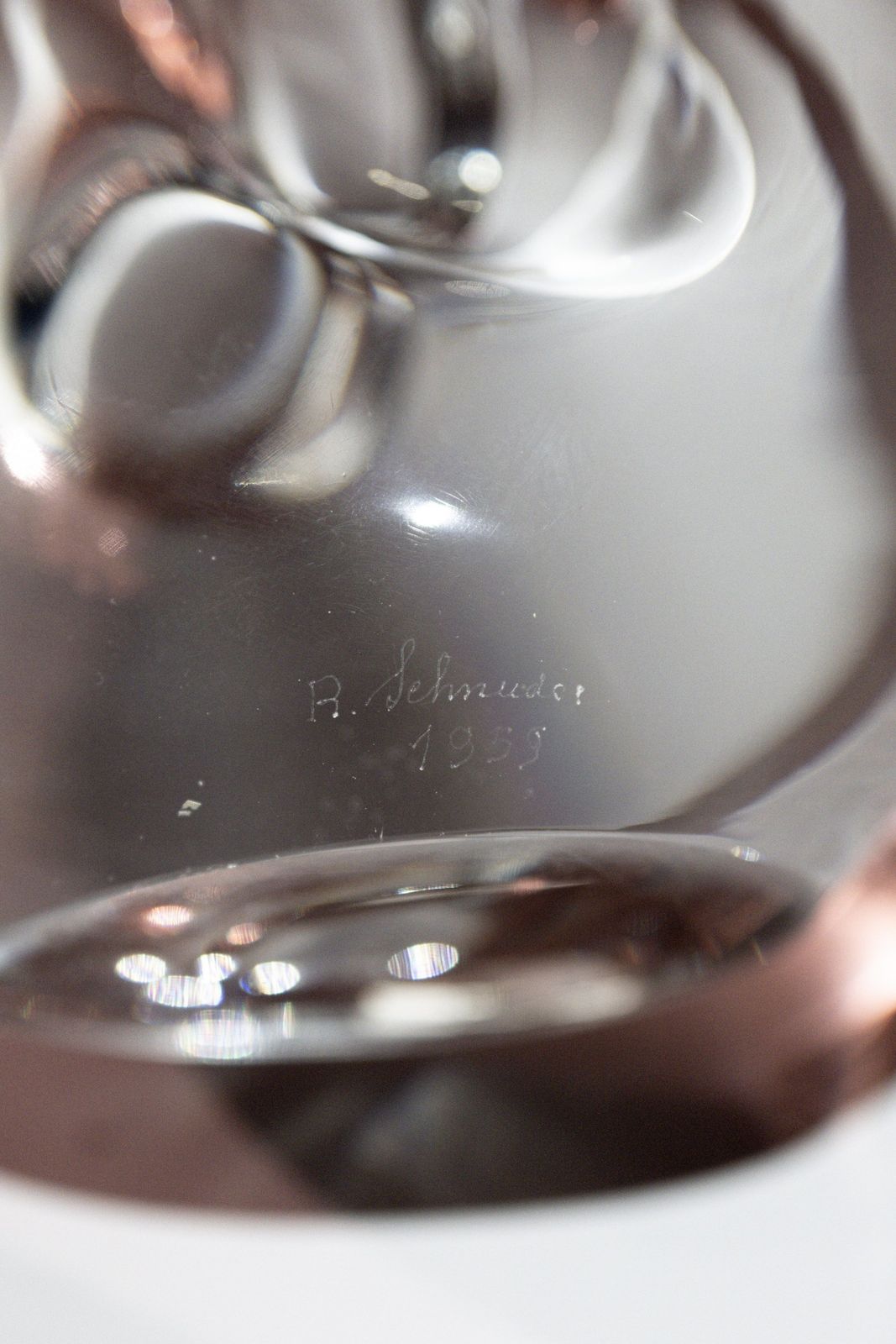 1176.0 Charles Schneider, Large Crystal Glass Lamp, Paris, 60s photo