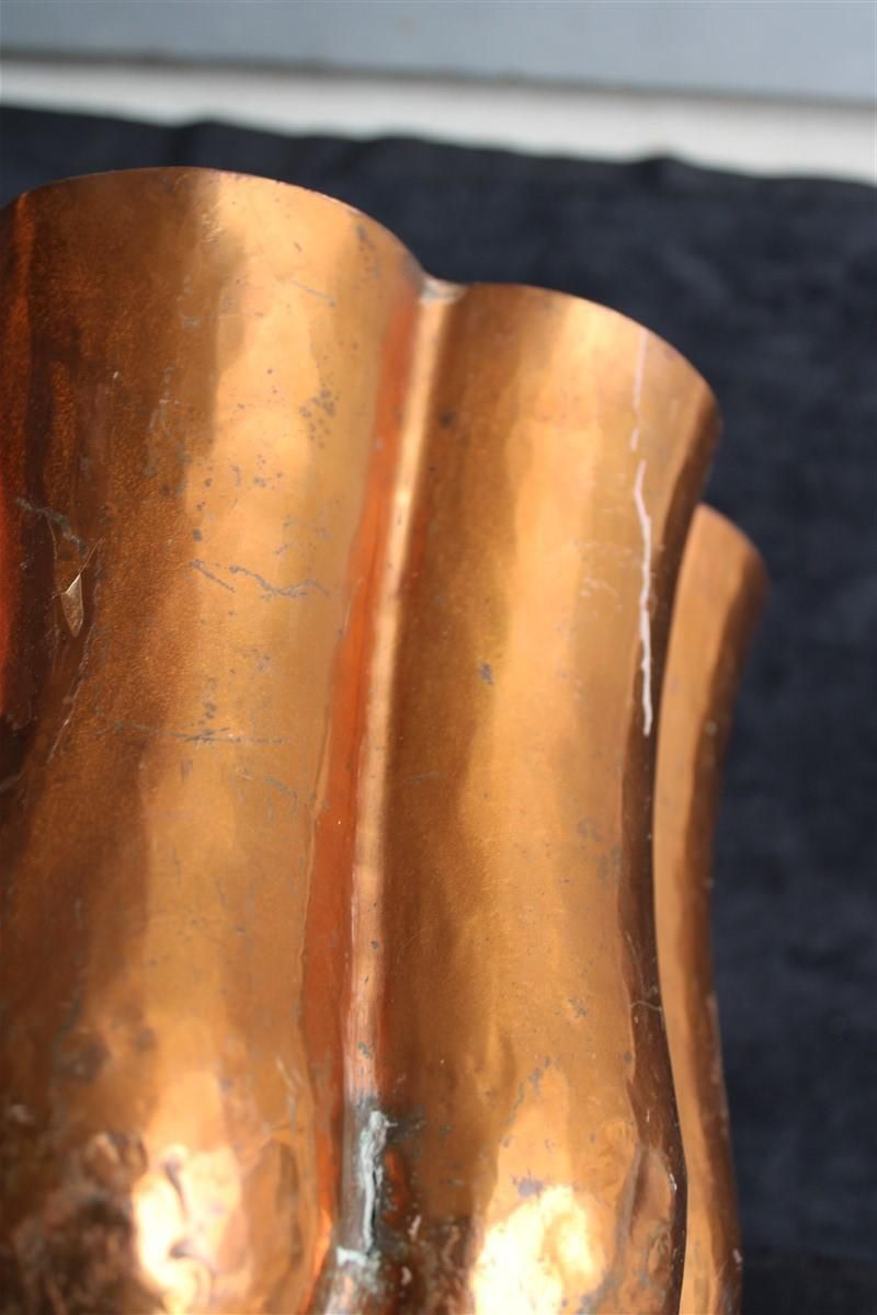 Rare Italian Vase 1930 Embossed Copper Gio Ponti For Nino Ferrari Attributed photo for sale