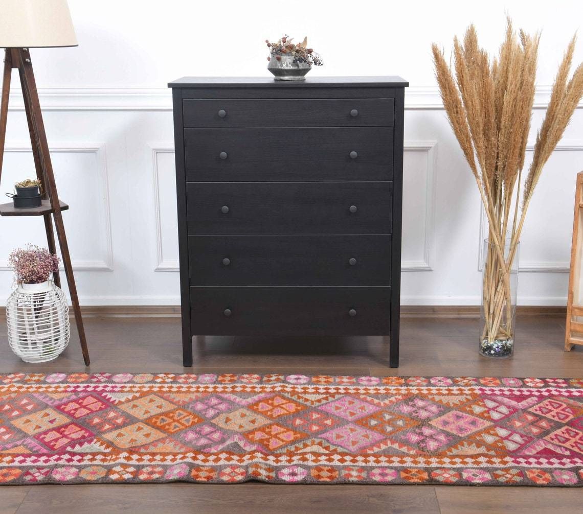 Geometric Hallway Rug, Farmhouse Decor One Of A Kind Anatolian photo buy