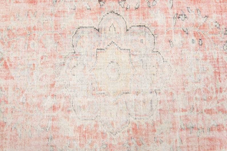 Turkish Antique Area Rug Oushak  Handmade Wool  Oriental Low Pile Carpet  Farmhouse Decor  One Of A Kind  Made In Anatoli photo buy